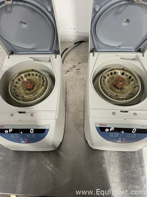 Lot of 2 Thermo Scientific Sorvall Legend Micro 21 Laboratory Centrifuges