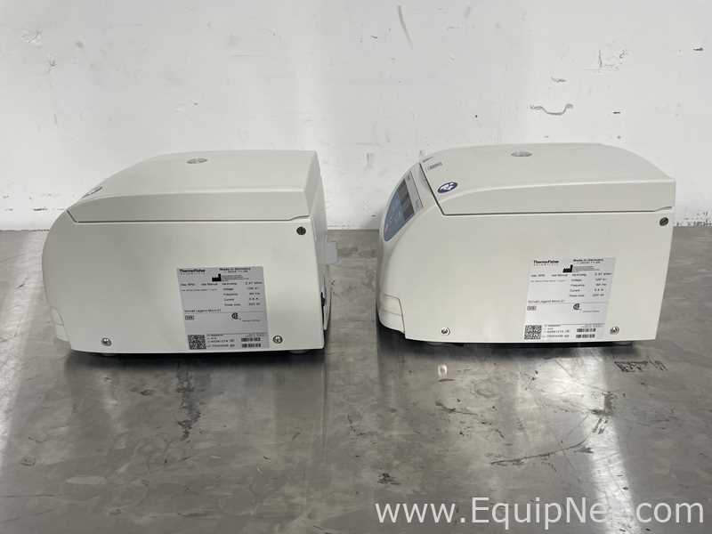 Lot of 2 Thermo Scientific Sorvall Legend Micro 21 Laboratory Centrifuges