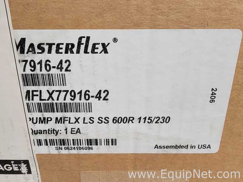 Lot of 2 New Masterflex 07528-40 Peristaltic Pump with 77200-32 L/S Pump Heads