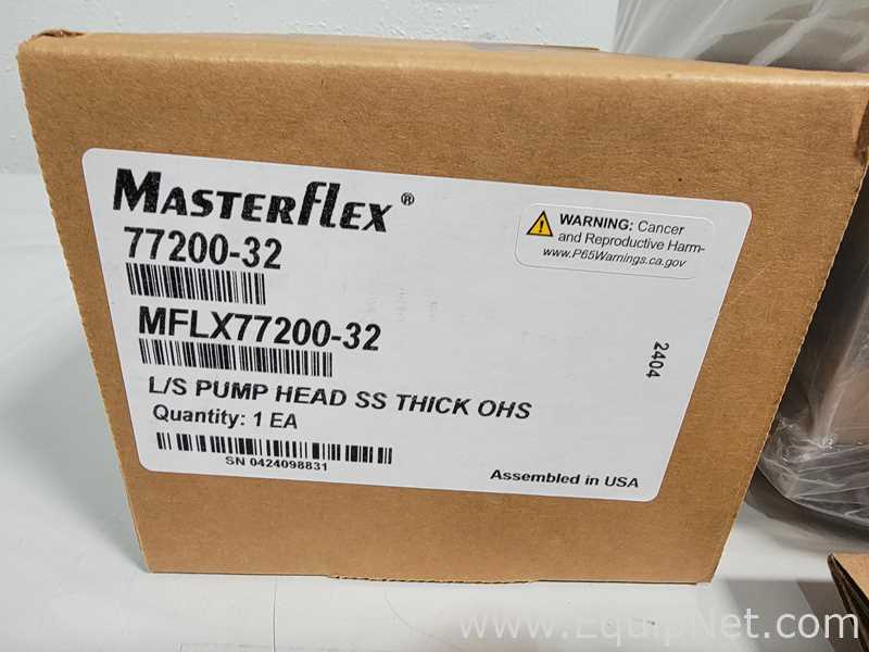 Lot of 2 New Masterflex 07528-40 Peristaltic Pump with 77200-32 L/S Pump Heads