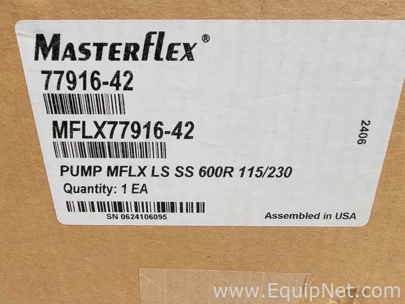 Lot of 2 New Masterflex 07528-40 Peristaltic Pump with 77200-32 L/S Pump Heads