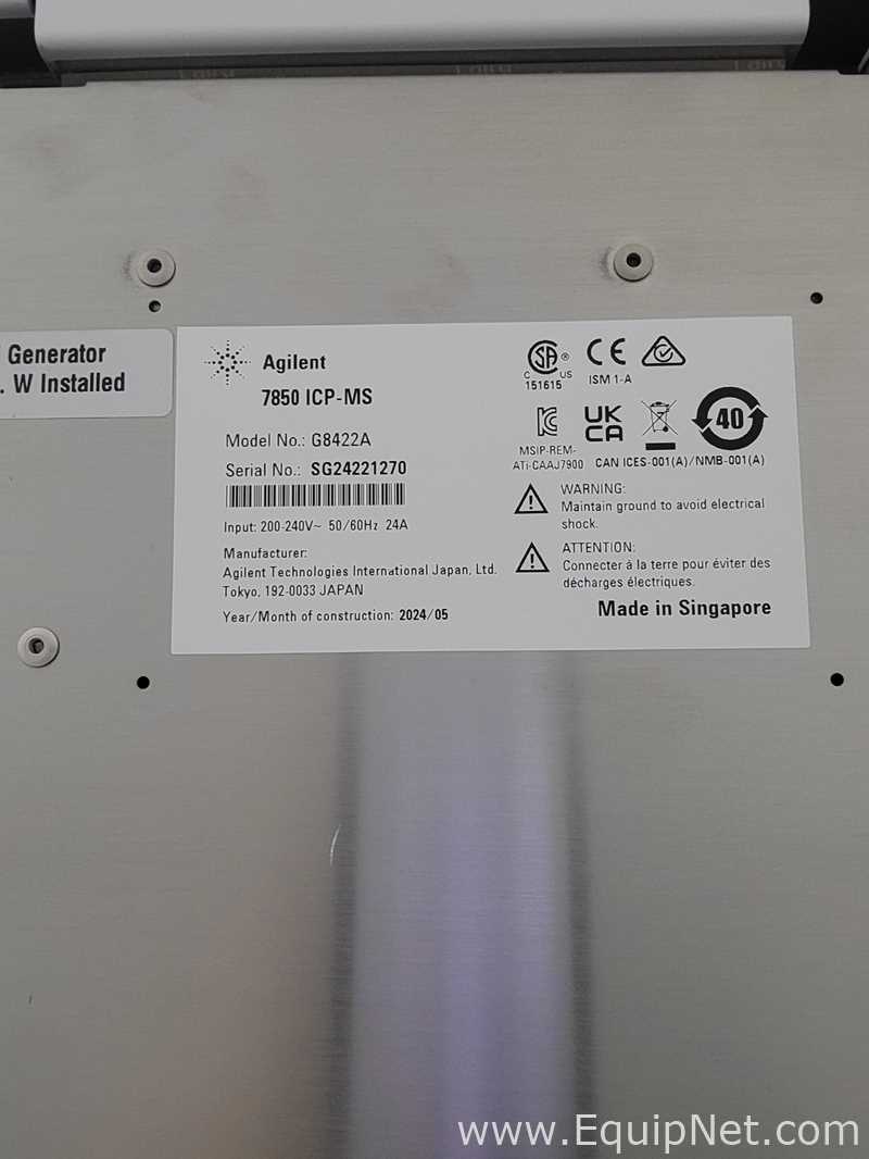 Espectrómetro de Masa Agilent Technologies 7850 ICP-MS