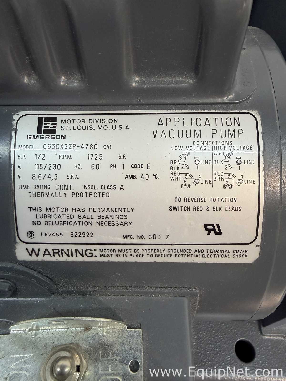 Bomba de Vacío Welch 1402 DuoSeal 