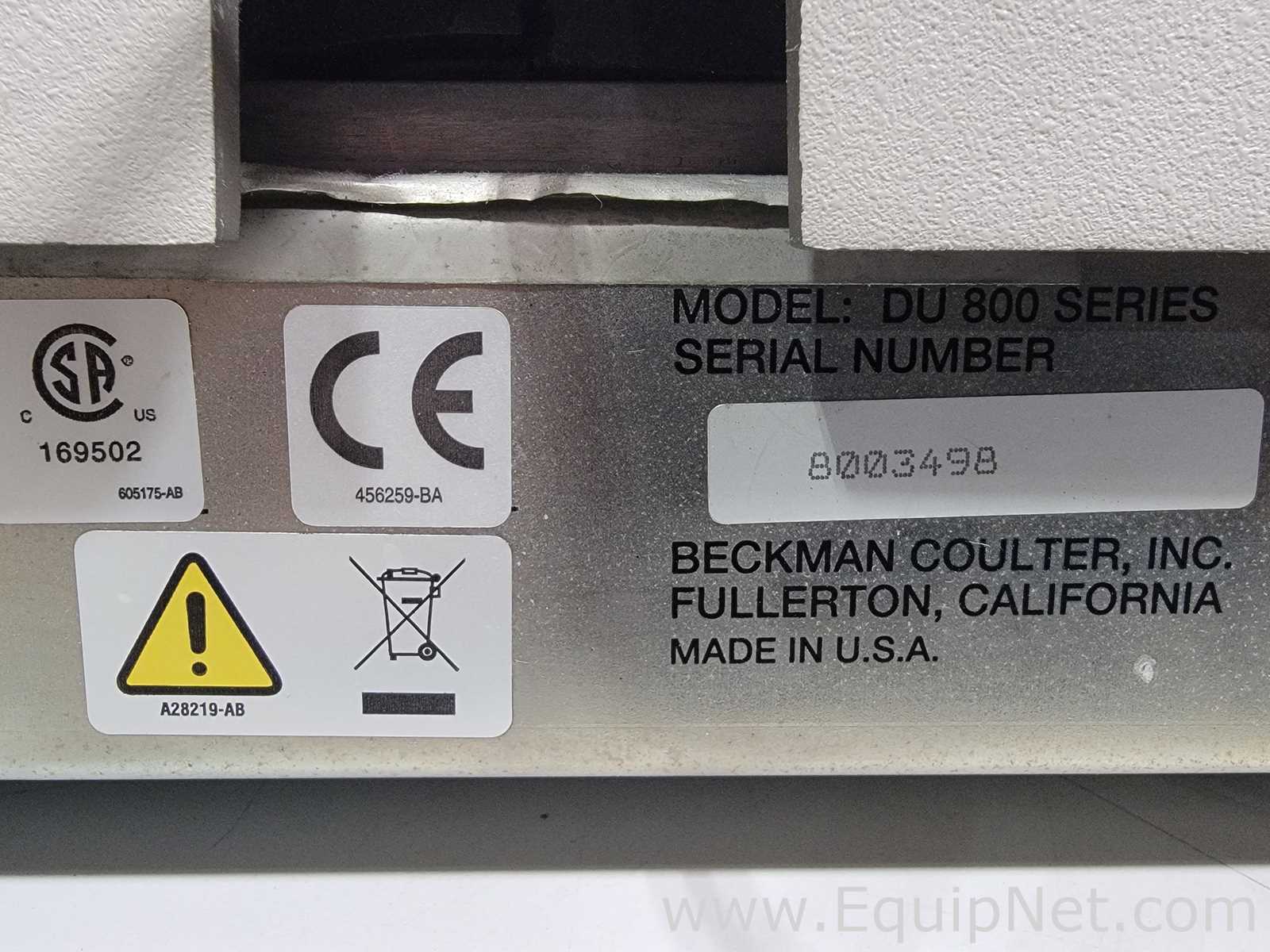 Espectrofotómetro Beckman Coulter DU 800