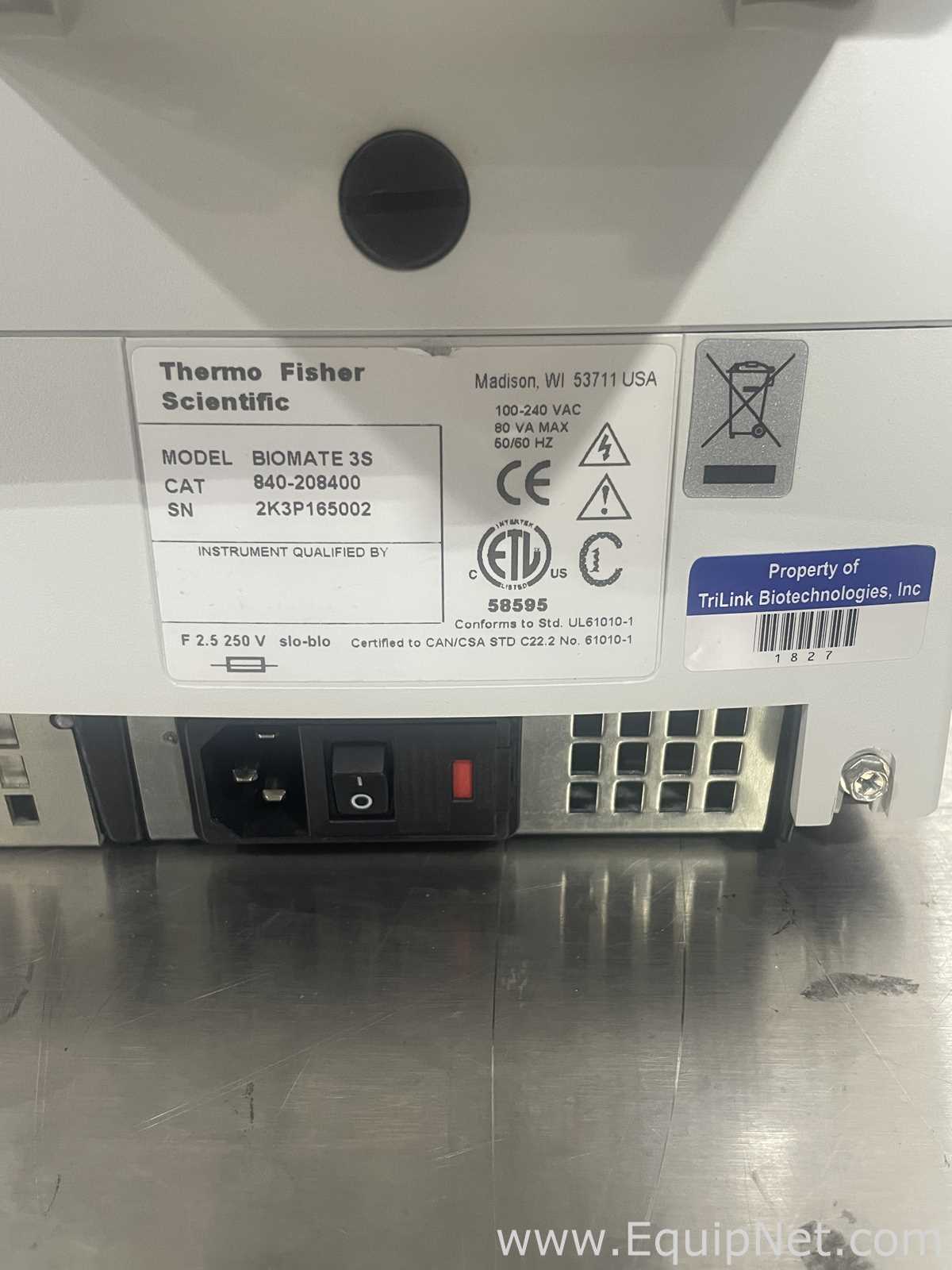 Espectrofotómetro Thermo Fisher Scientific Biomate 3S