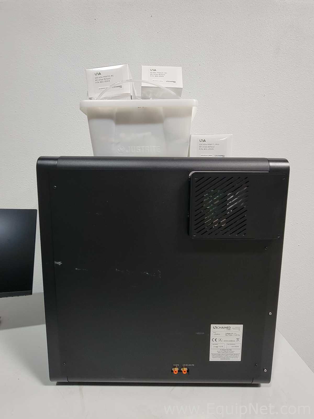 Unchained Labs Unagi Benchtop Buffer Exchange with Laptop and Accessories