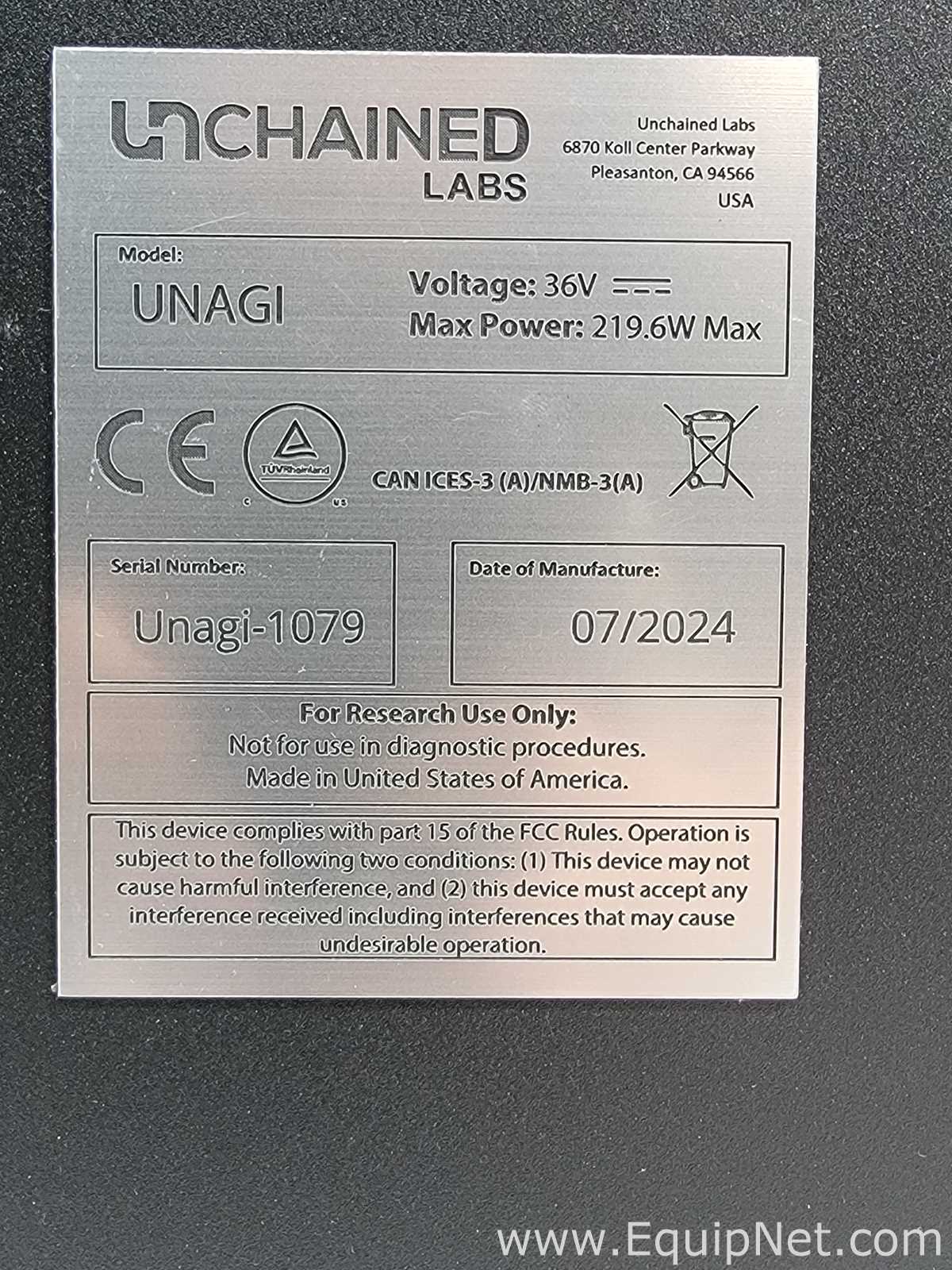 Unchained Labs Unagi Benchtop Buffer Exchange with Laptop and Accessories