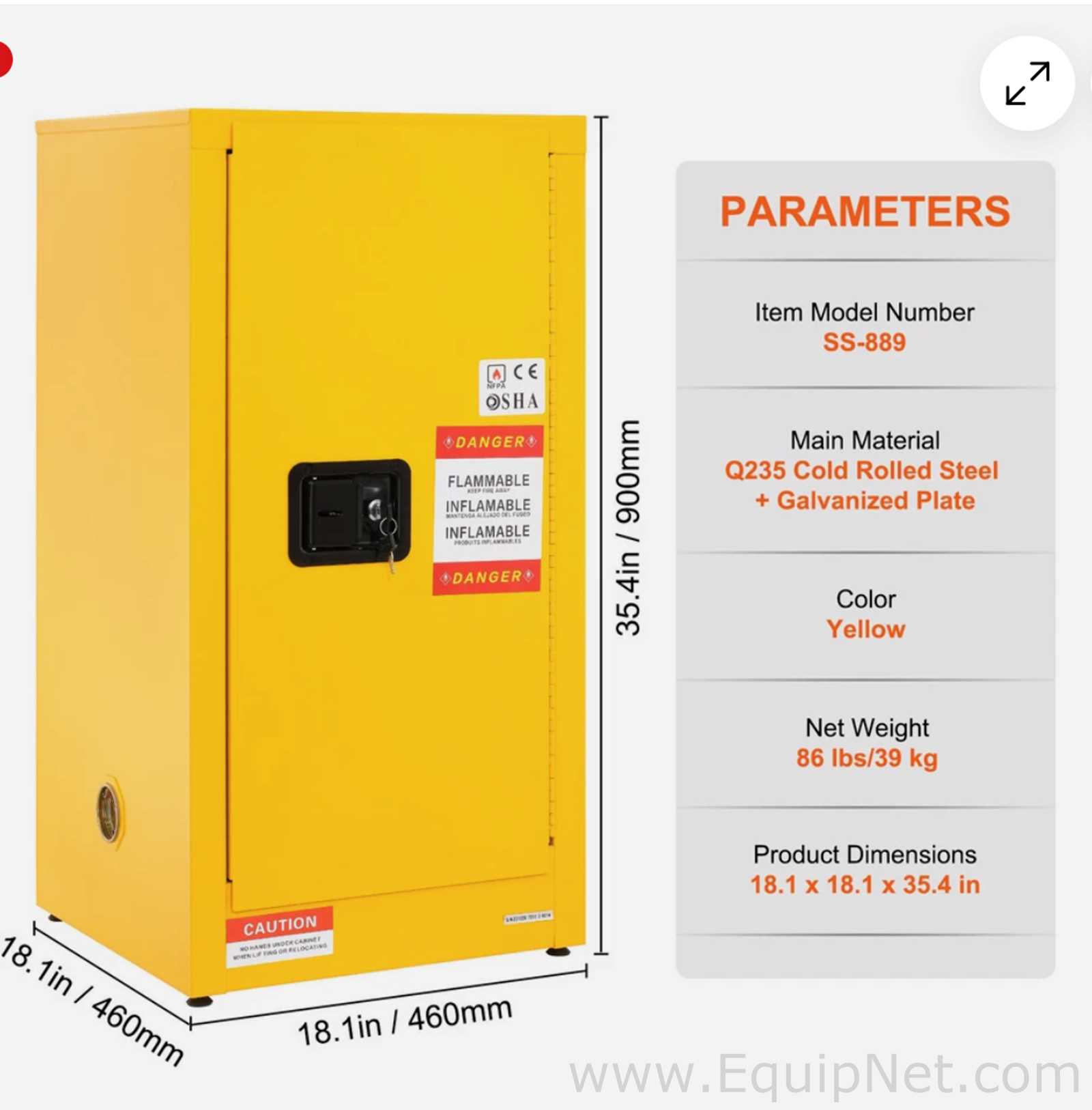 Vevor Flammable Liquid Storage Cabinet Storage Cabinet