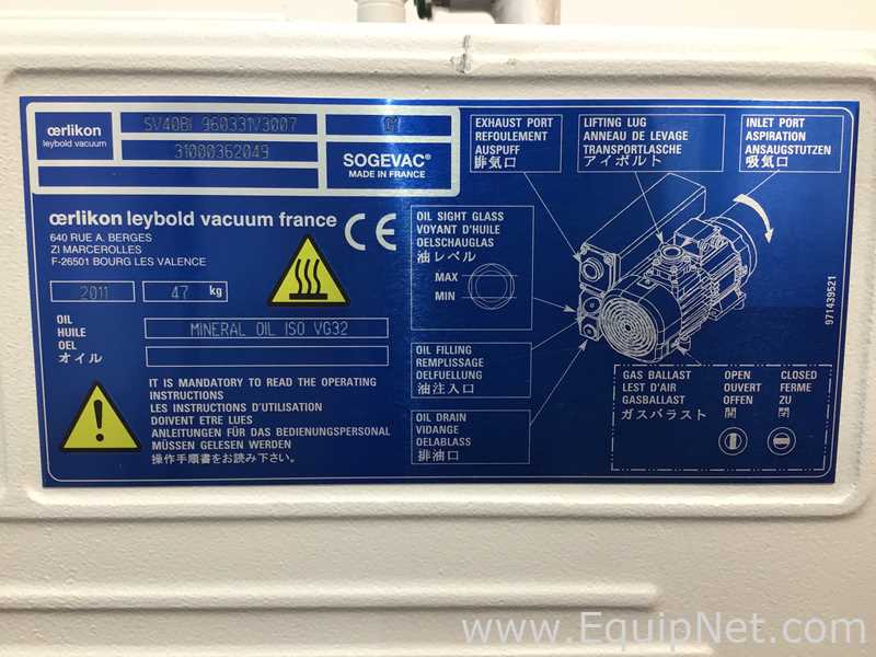 Bomba a Vácuo Leybold Sogevac SV40 Bl