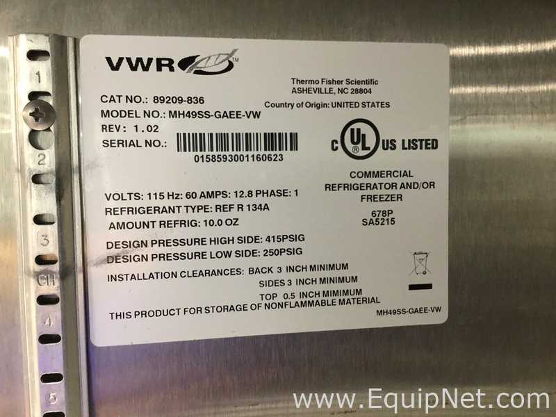 Refrigeradores VWR MH49SS-GAEE-VW