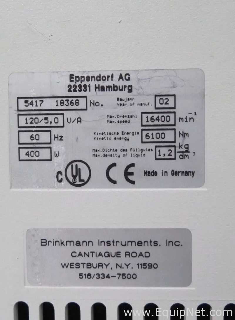 Eppendorf 5417C Benchtop Centrifuge