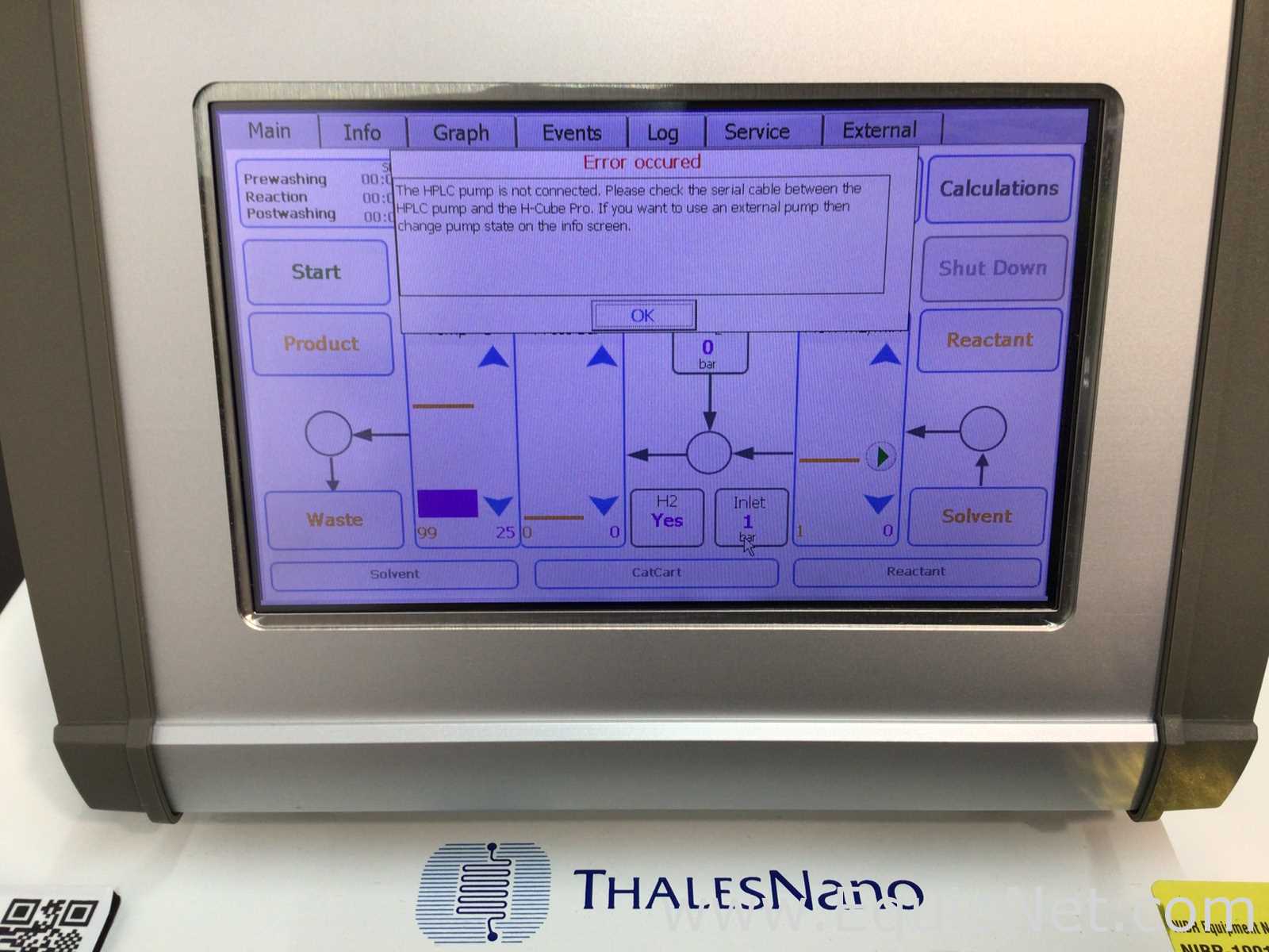 Thales Nano H-Cube Pro Flow Hydrogenation Reactor with 170269 Micro HPLC Pump