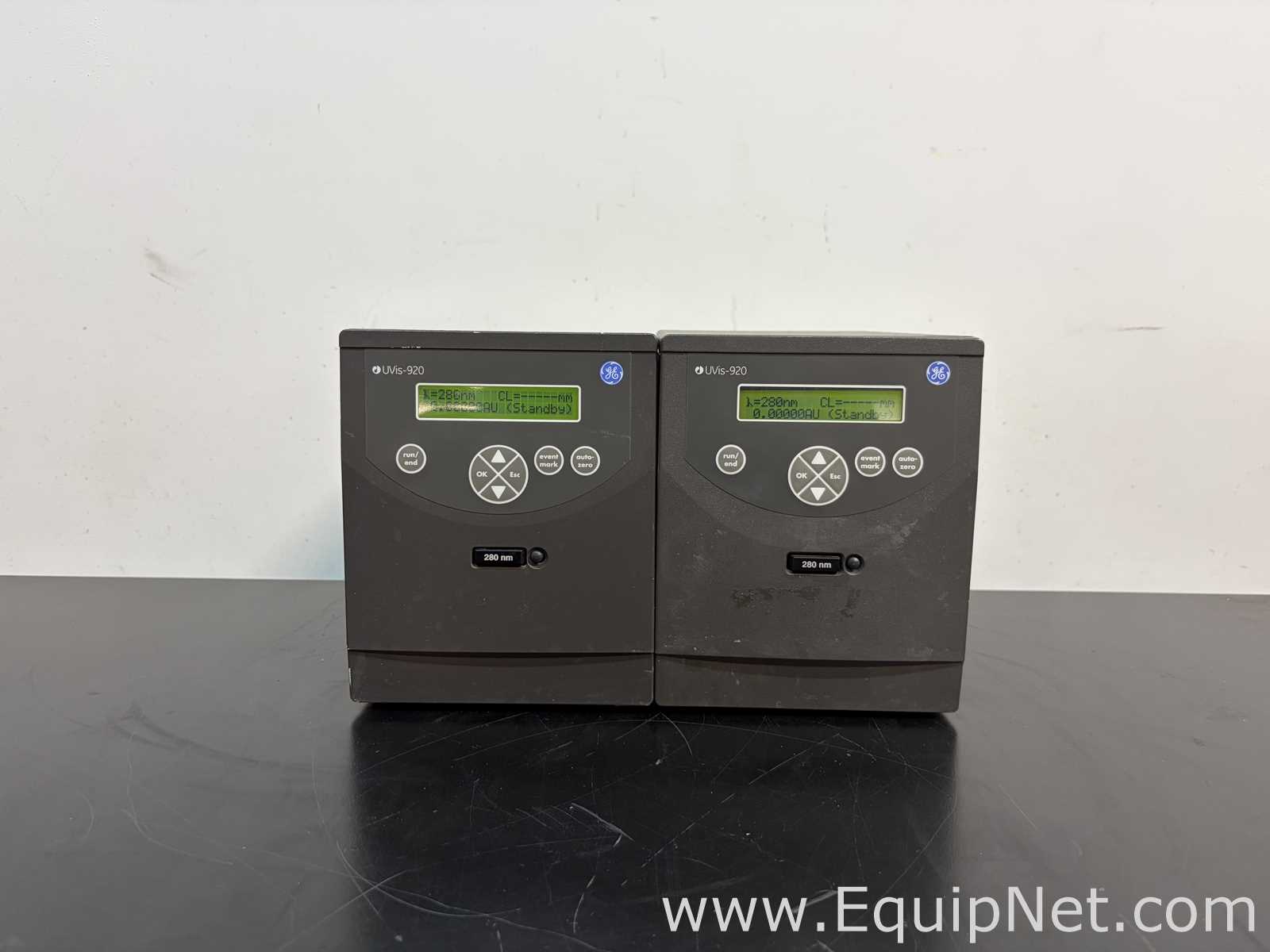 Lot of 2 GE Healthcare Bio-Sciences Monitor UVis-920  UV and Visible Light Absorption Monitors