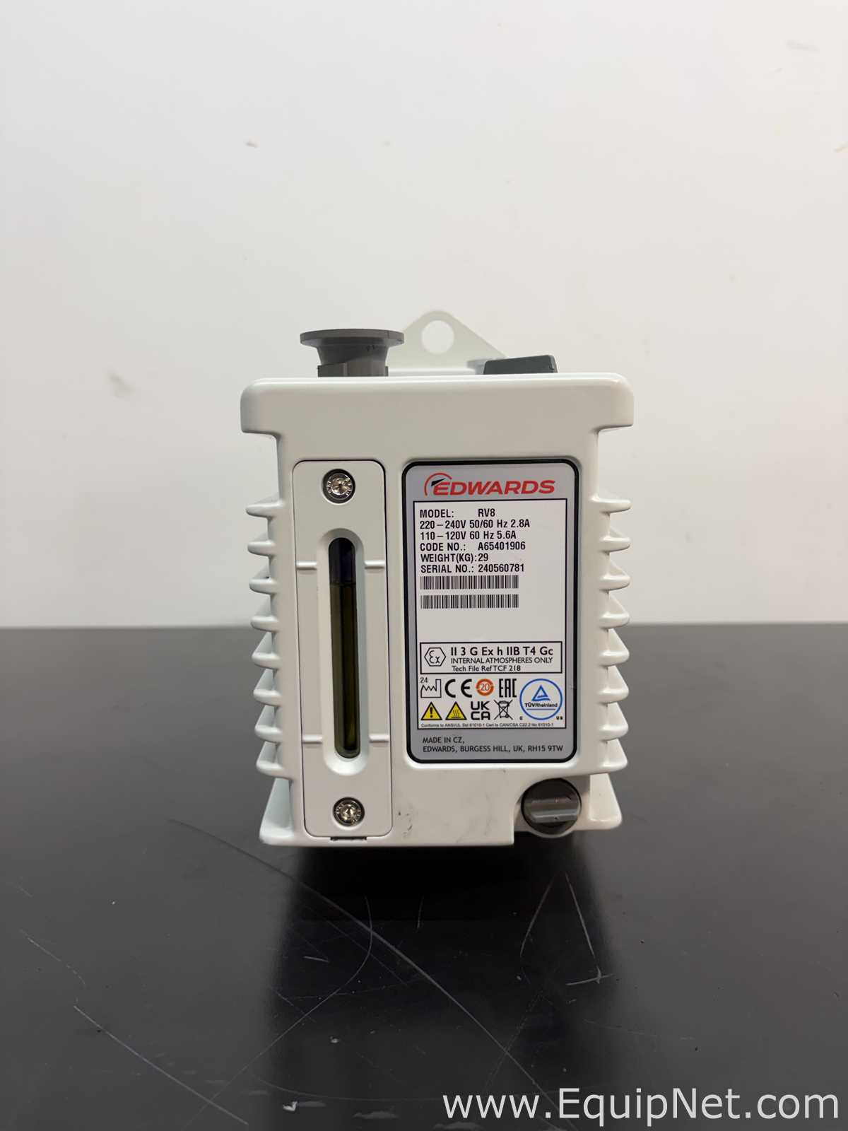 Edwards RV8 Dual-Stage Oil-Sealed Rotary Vane Vacuum Pump