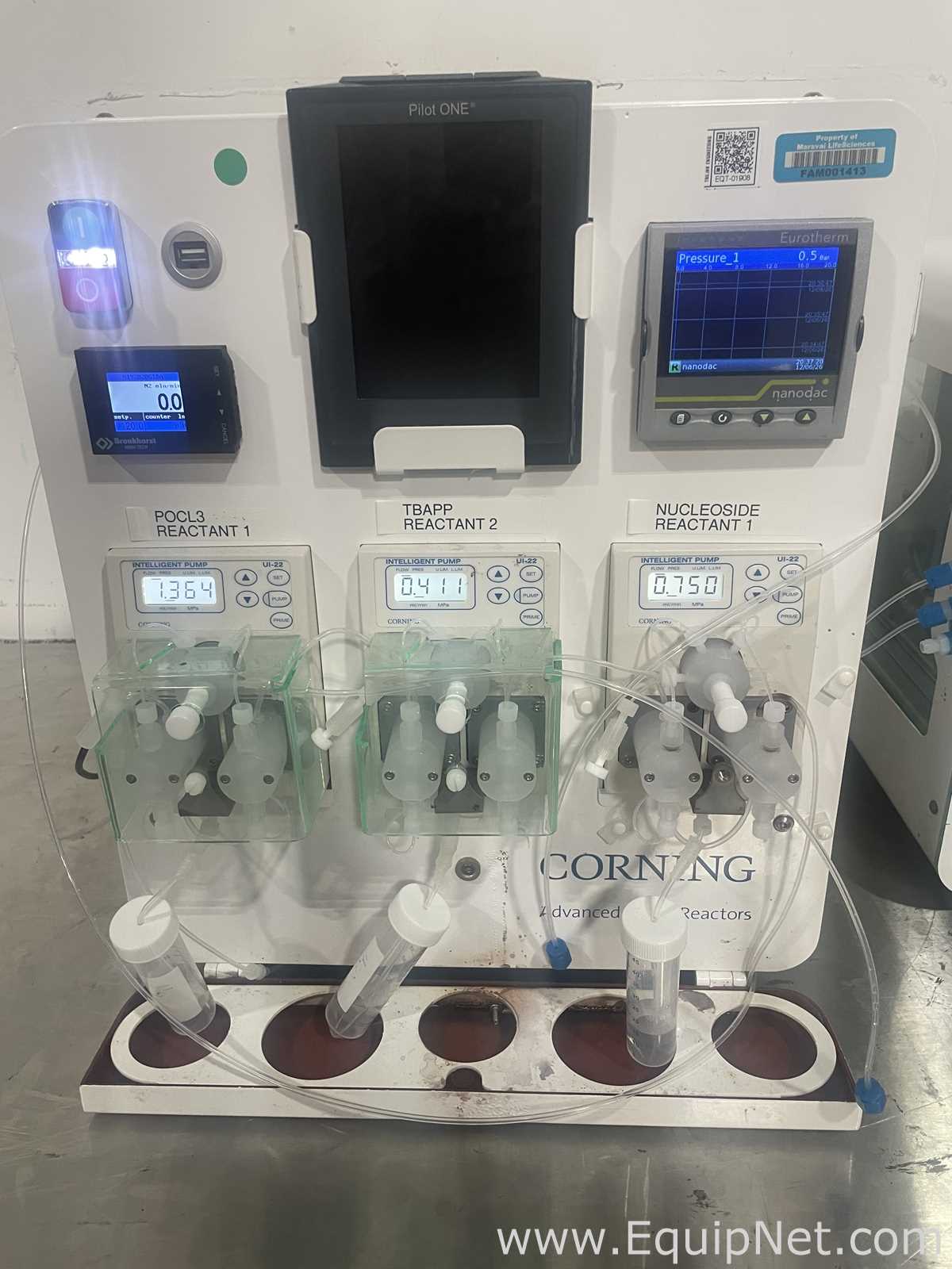 Reactor Corning Requisitos de aire 1 L