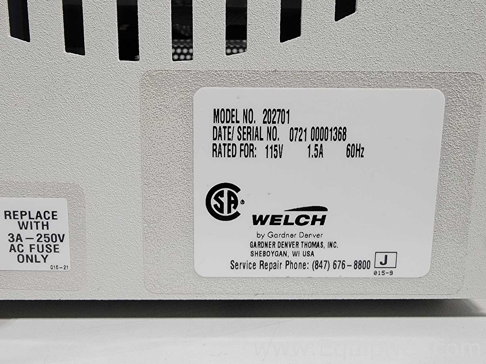 Bomba de Vacío Welch 202701