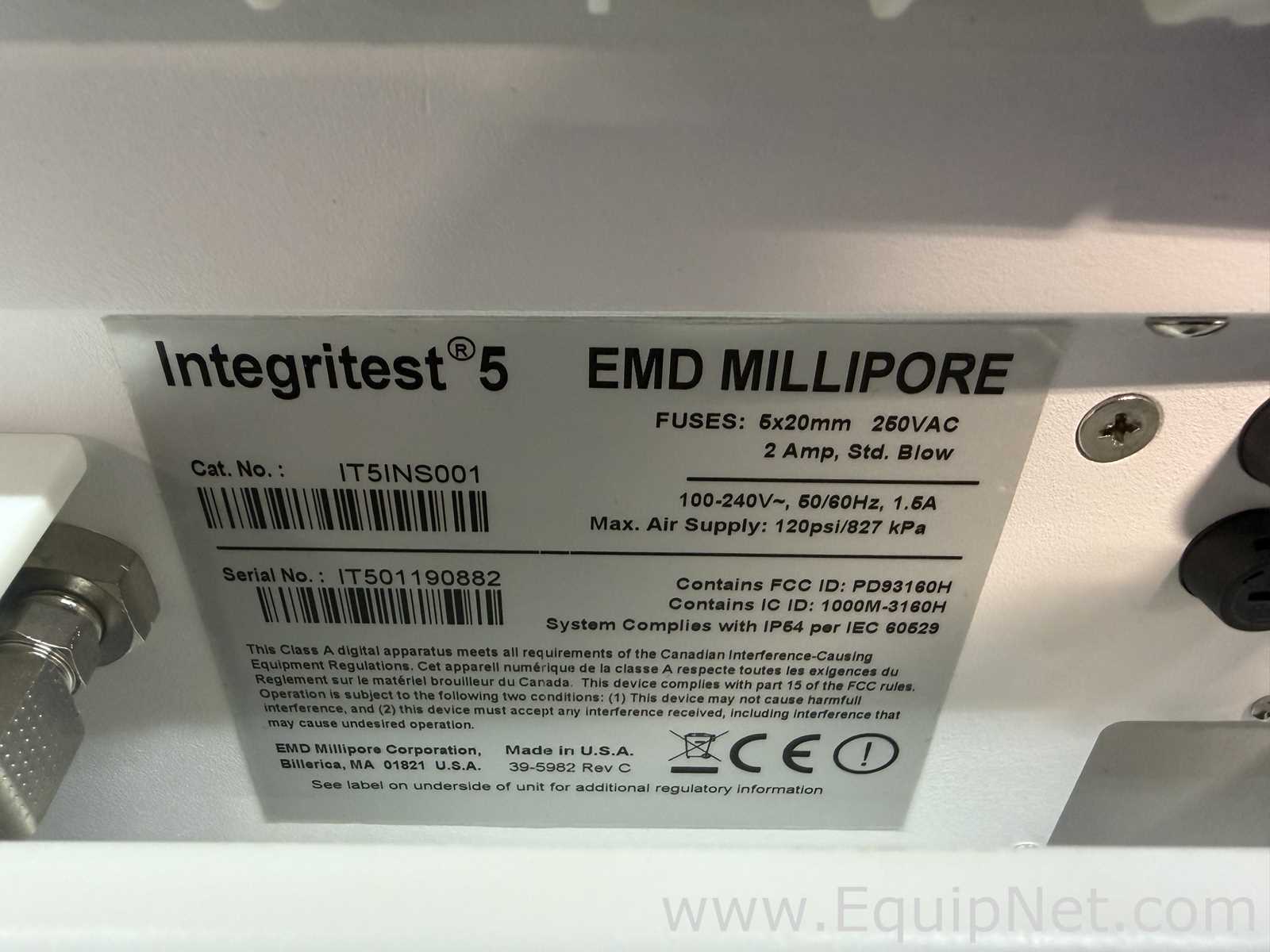 EMD Millipore Corporation Integritest 5 Filter Integrity Tester