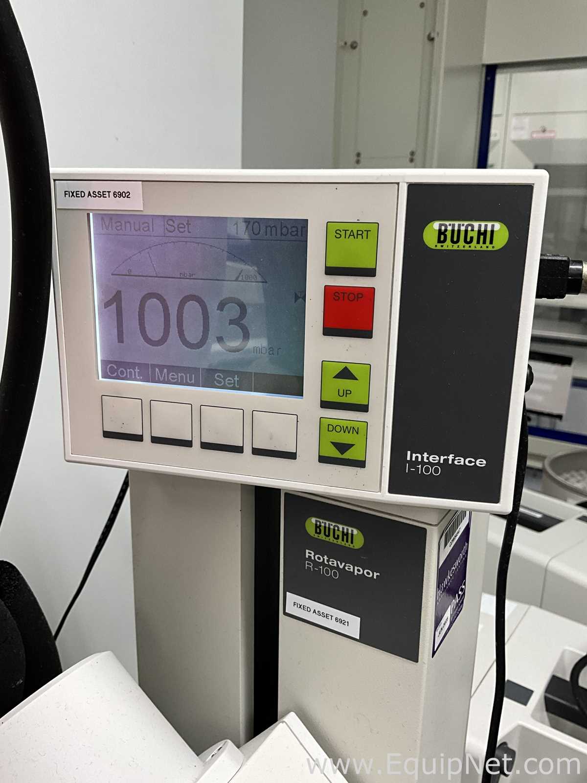 Buchi Labortechnik AG R-100 Evaporator With B-100 Heating Bath V-300 Vacuum Pump and I-100 Interface