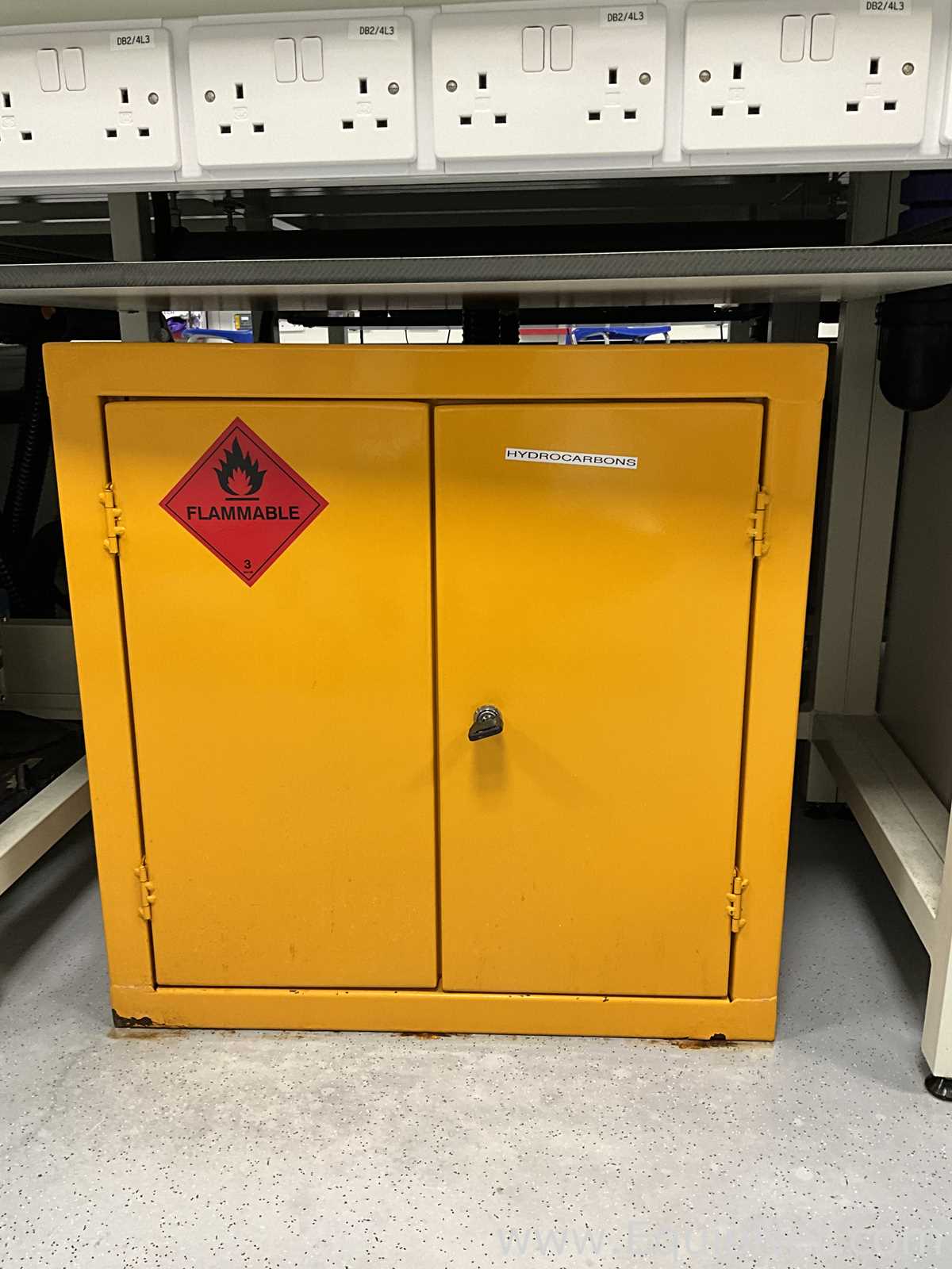 Custom Made Flammable Double Door Undercounter Storage Cabinet