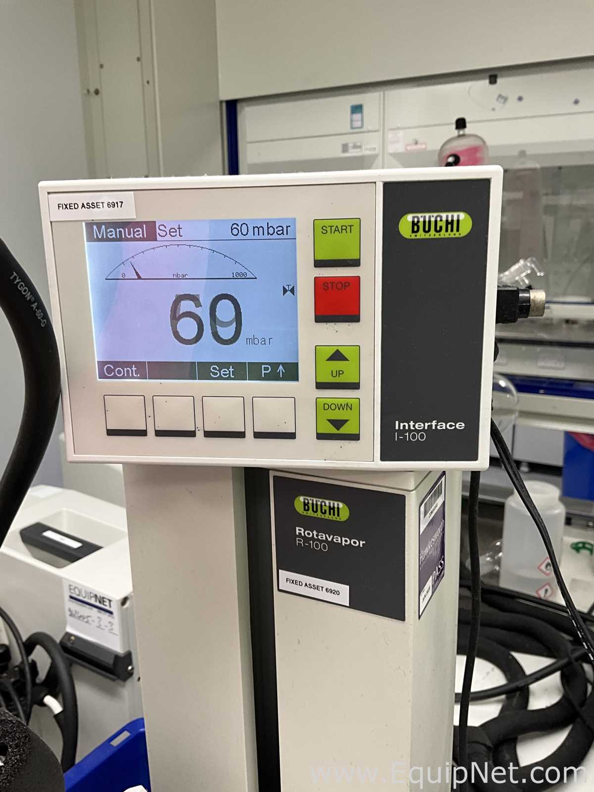 Buchi Labortechnik AG R-100 Evaporator With B-100 Heating Bath V-300 Vacuum Pump and I-100 Interface
