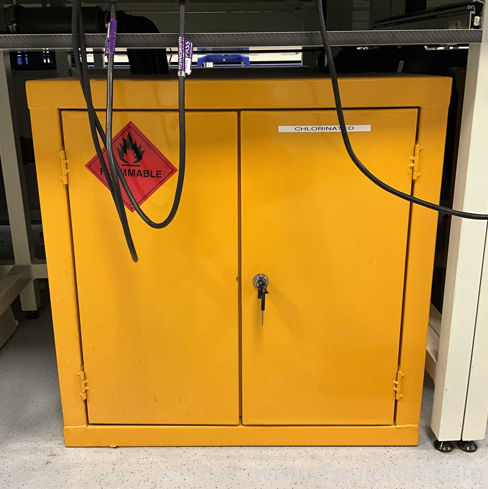 Custom Made Flammable Double Door Undercounter Storage Cabinet
