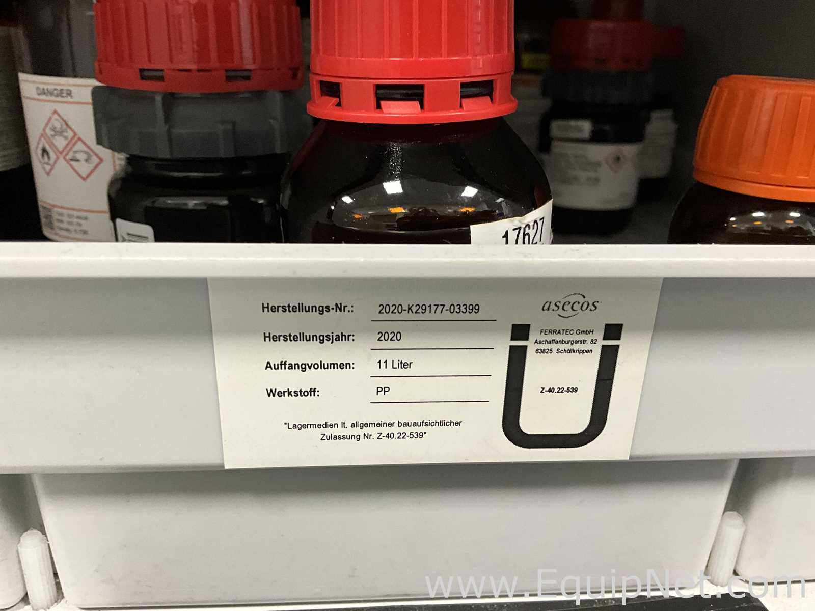 Linhas de Armário de Armazenamento para Inflamáveis Asecos Requisitos de Ar  KGS