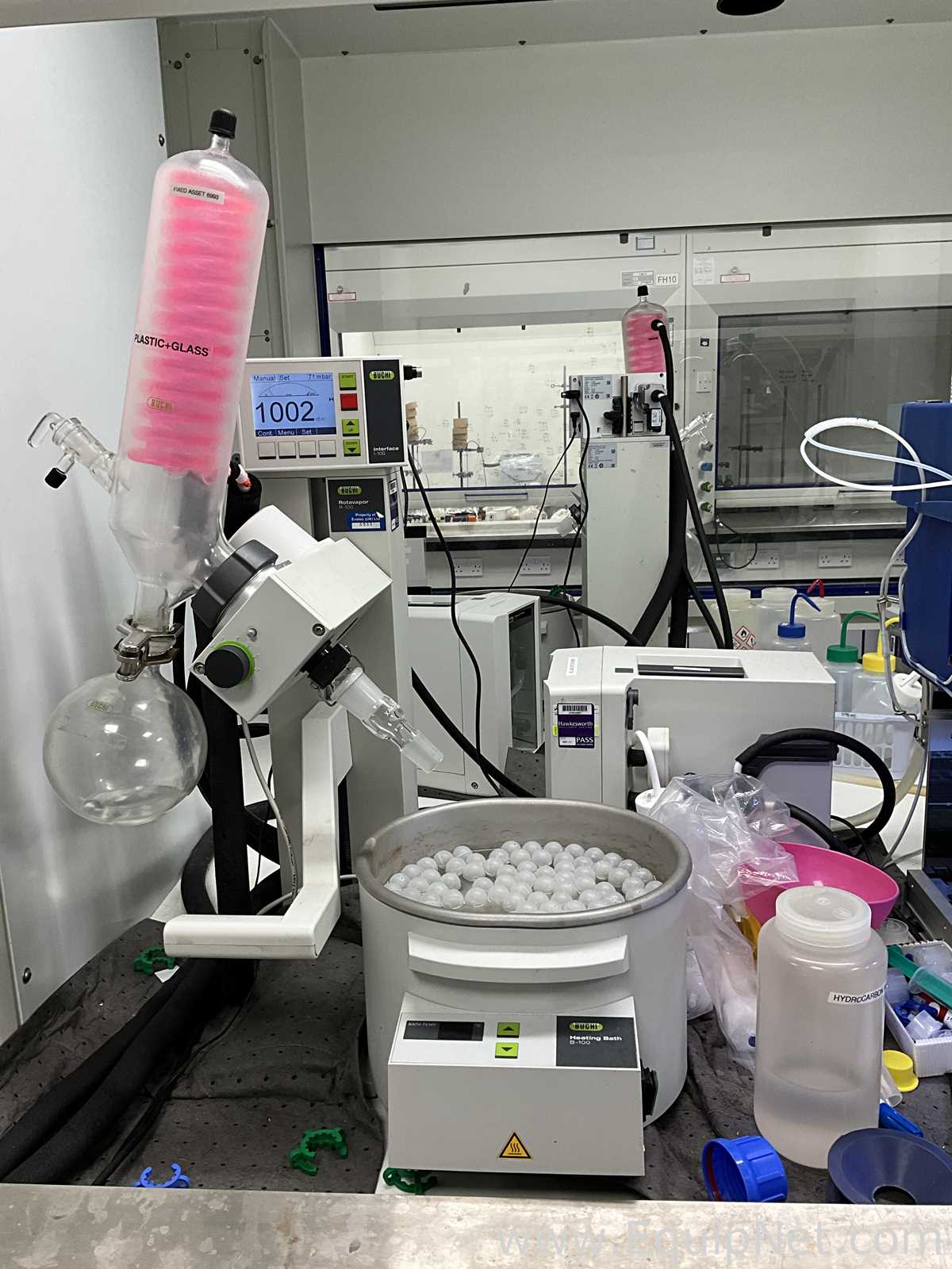 Buchi Labortechnik AG R-100 Evaporator With B-100 Heating Bath V-300 Vacuum Pump and I-100 Interface