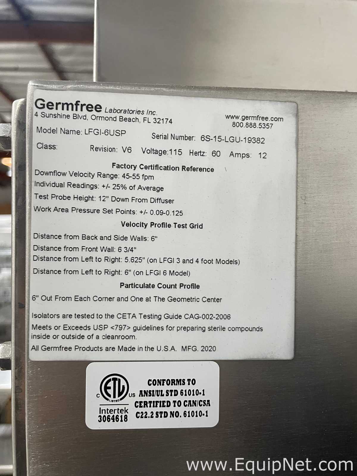 Porta-Luvas Germfree Laboratories Inc LFGI-6USP