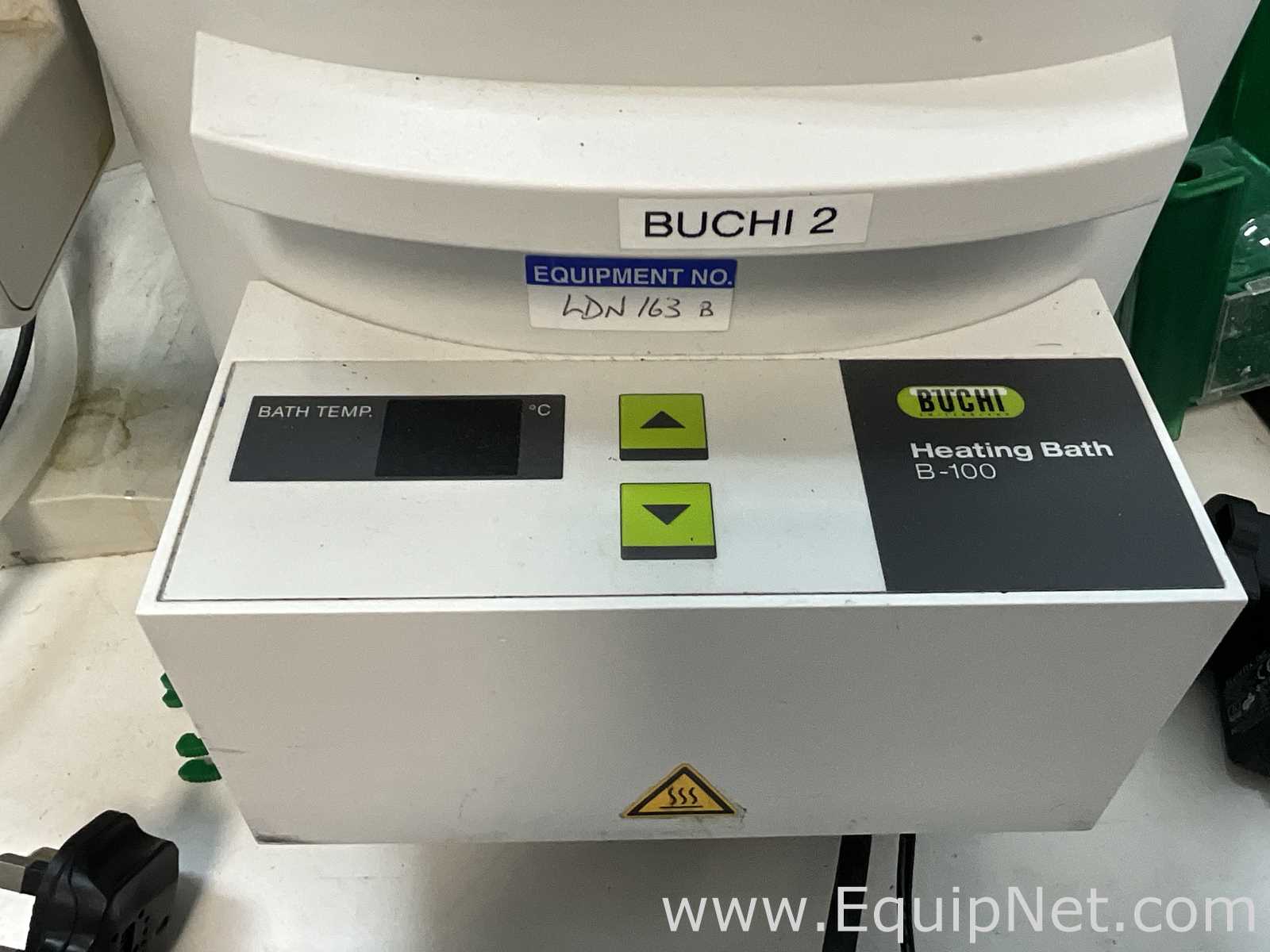 Buchi R-100 Rotary Evaporator with B-100 Heating Bath and V-300 Vacuum Pump