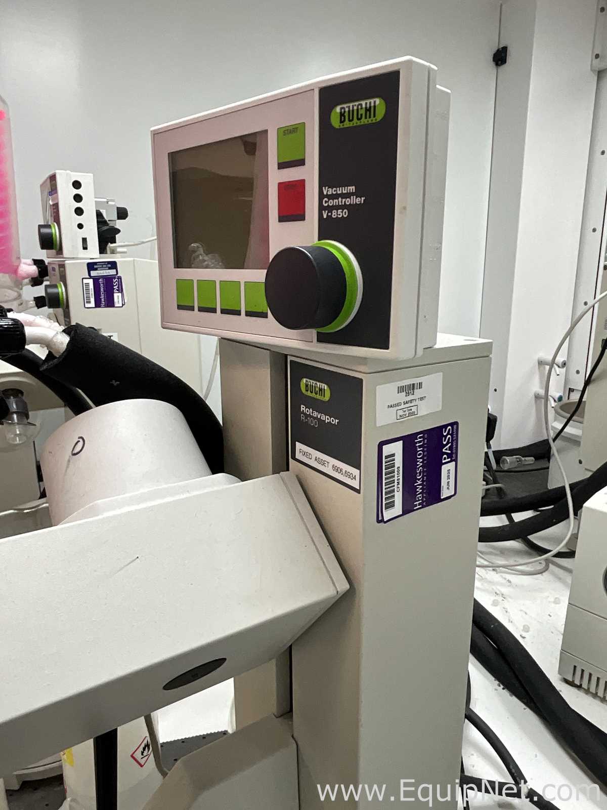 Buchi R-100 Rotary Evaporator with B-100 Heating Bath and V-300 Vacuum Pump