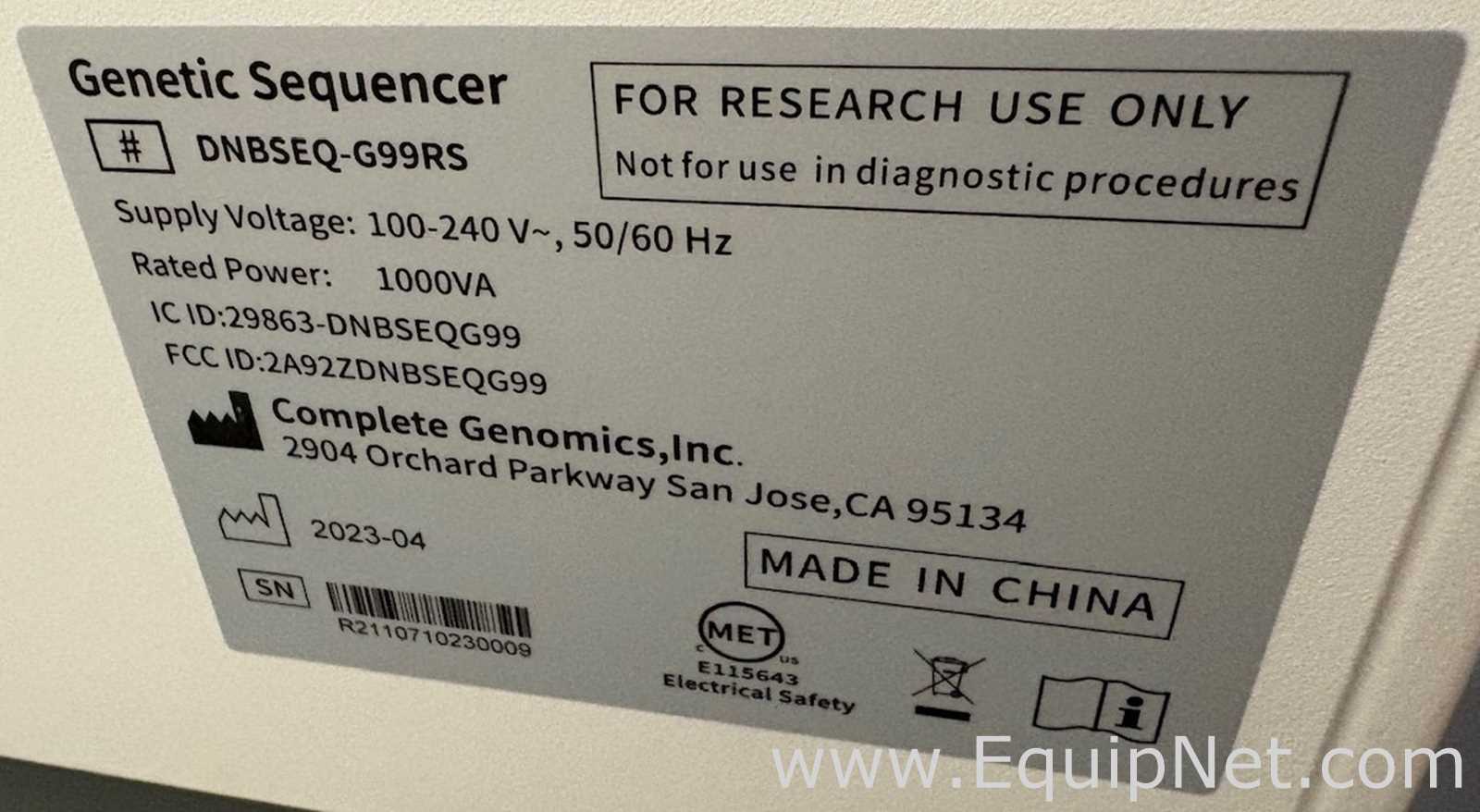 Sequenciador OTHER Complete Genomics DNBSEQ-G99RS
