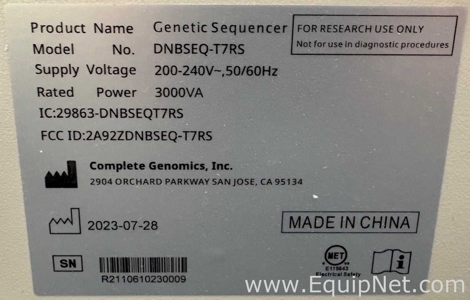 Sequenciador OTHER Complete Genomics DL-T7RS / CGZTRON-LITE