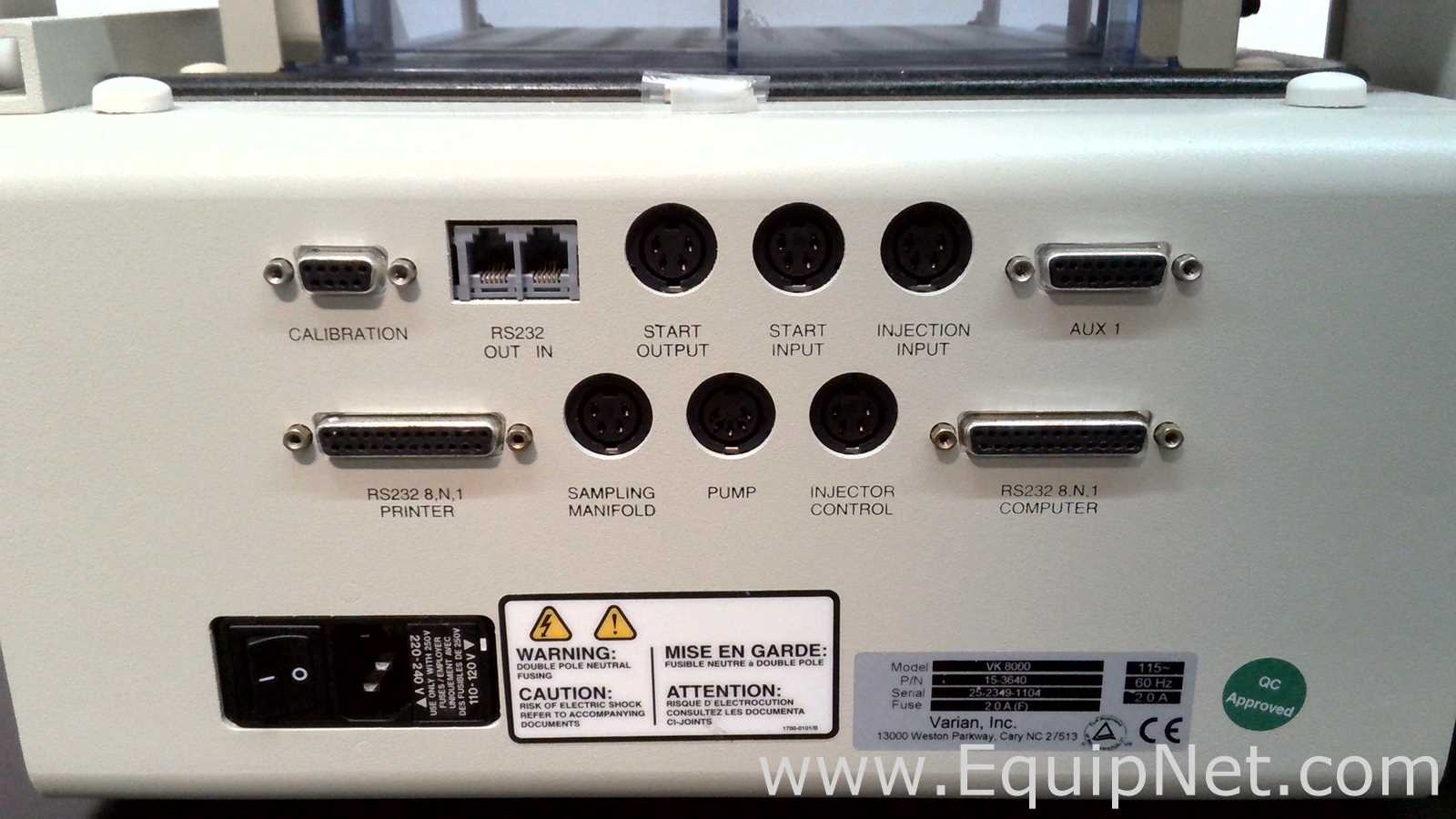 Varian VK 8000 Auto Sampler with Varian VK 806 Syringe Pump