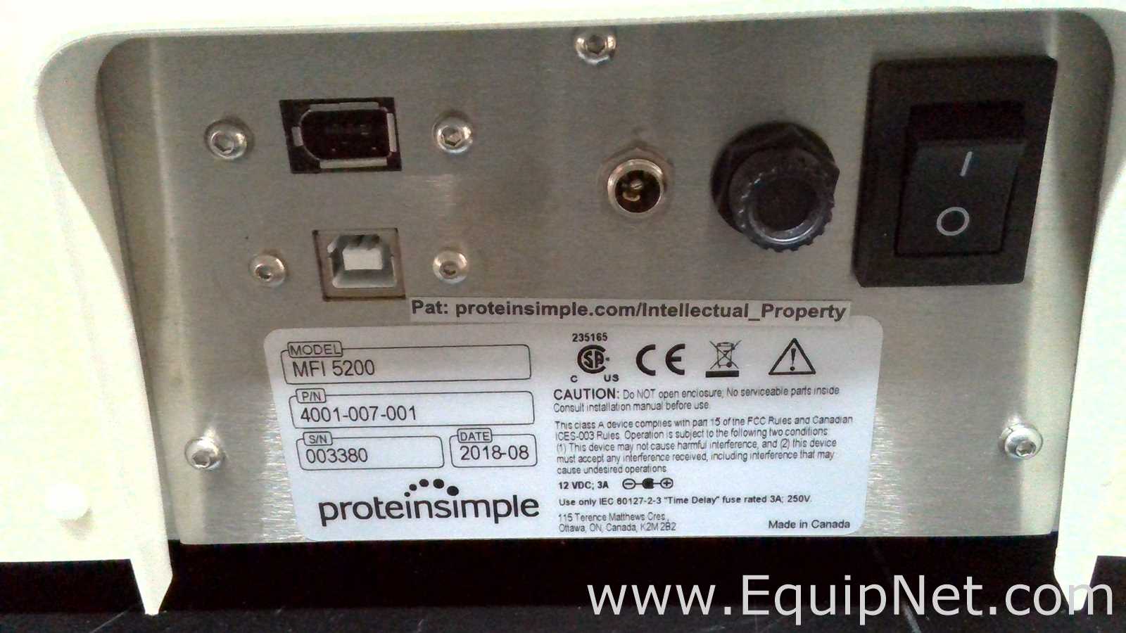 Protein Simple MFI 5200 Micro-Flow Imager with Bot1 Liquid Handler