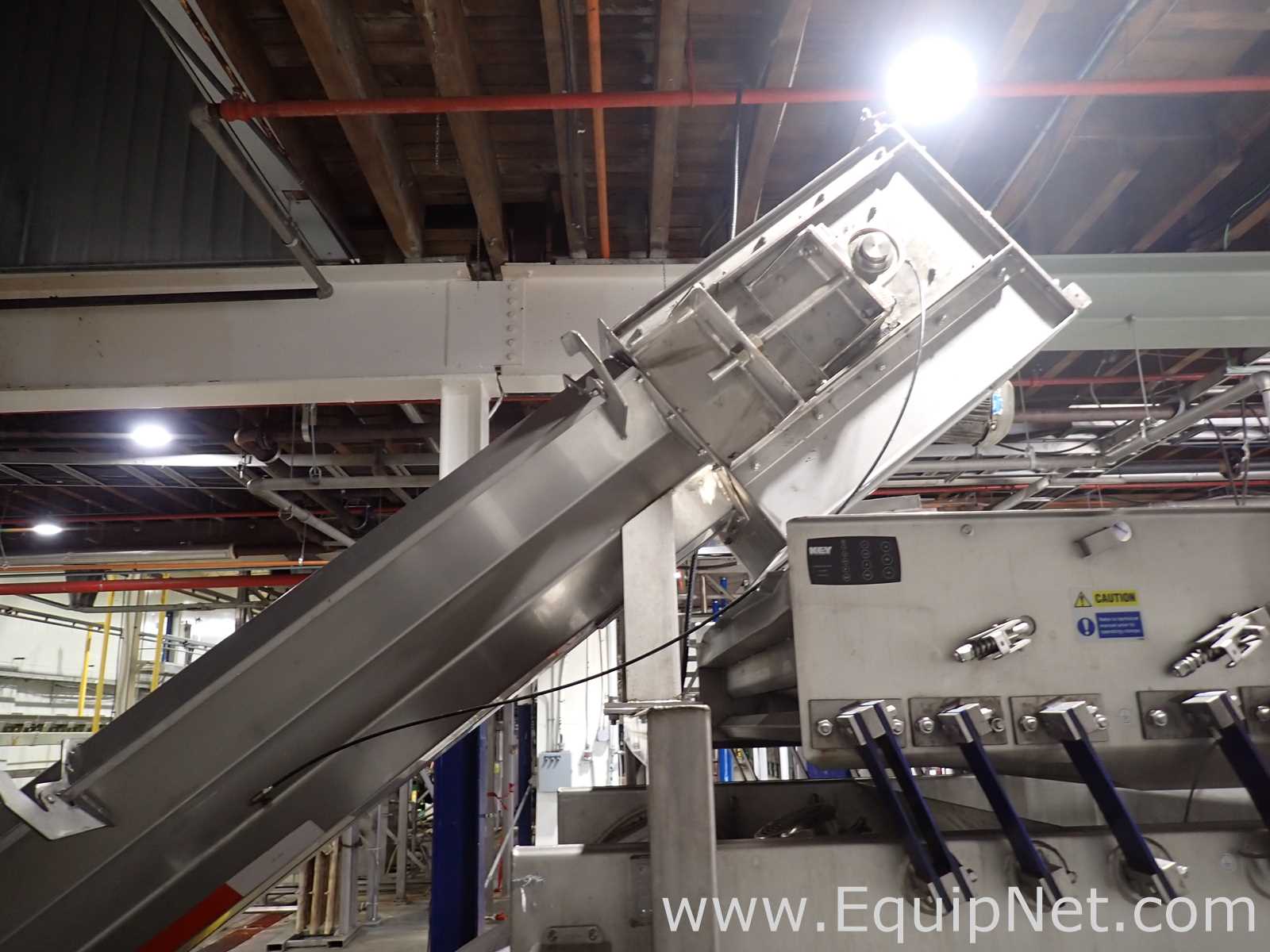 Stainless Steel Inclined Conveyor with Hopper 13-13.1