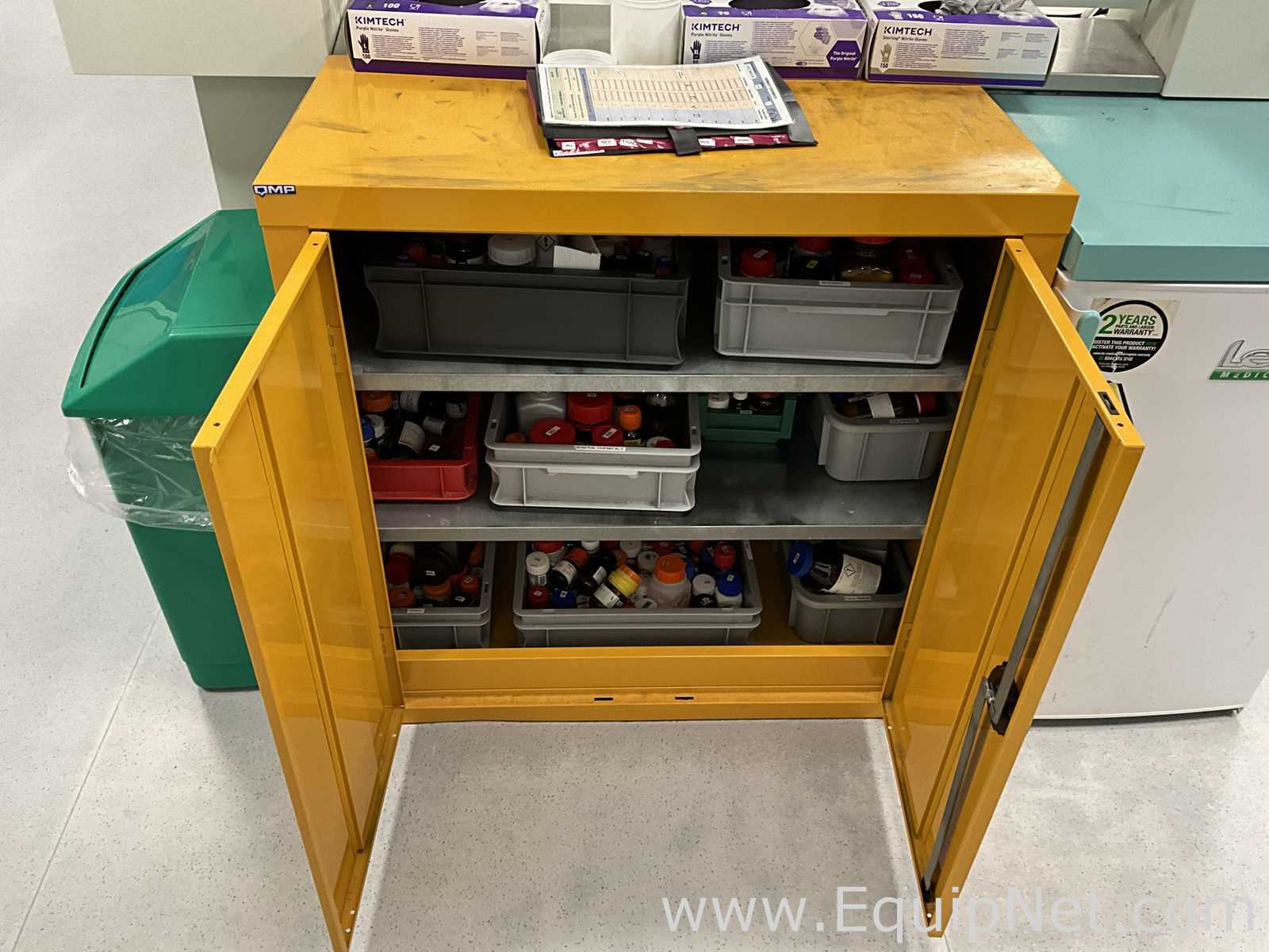 Custom Made Flammable Double Door Undercounter Storage Cabinet