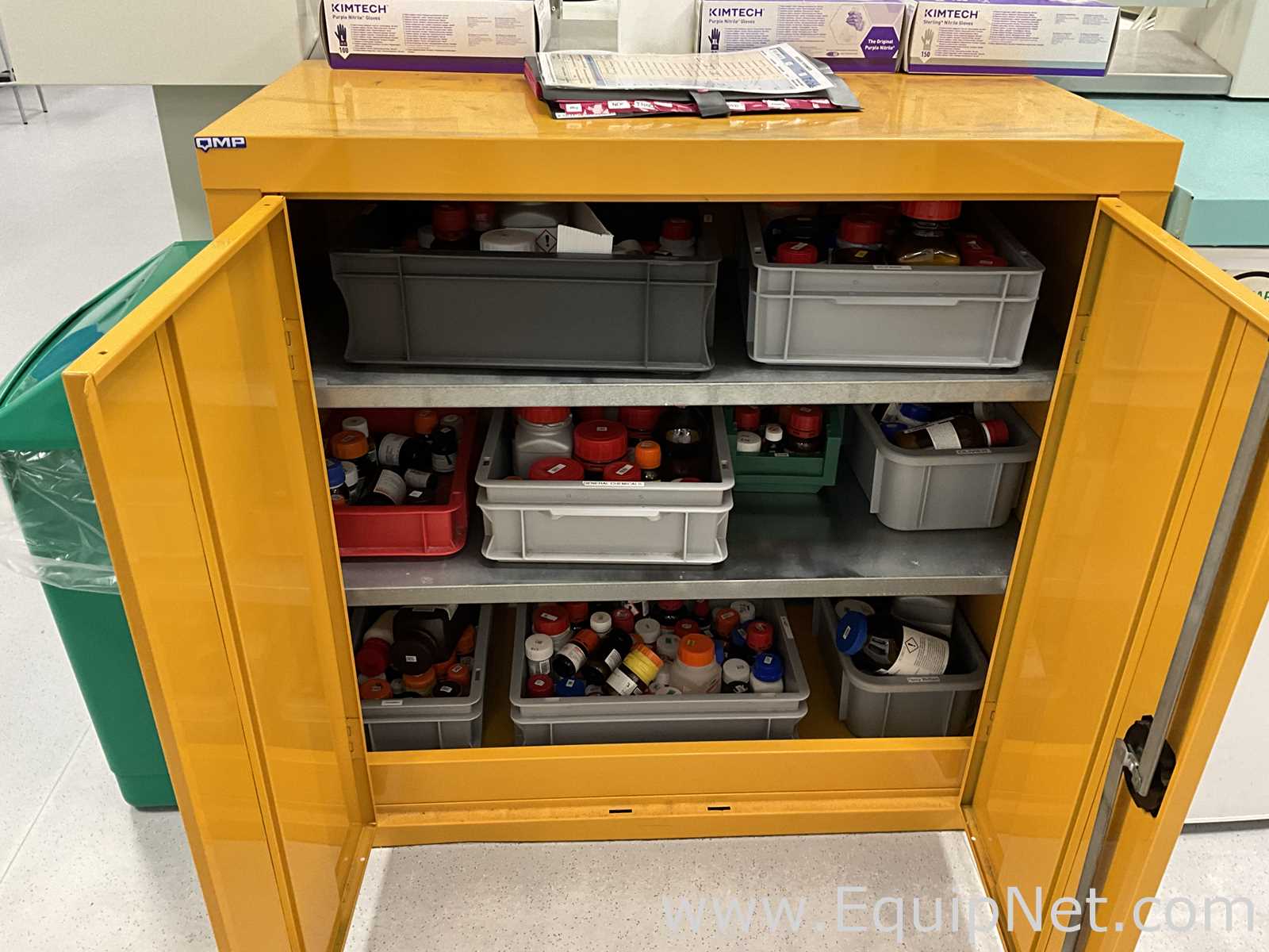 Custom Made Flammable Double Door Undercounter Storage Cabinet