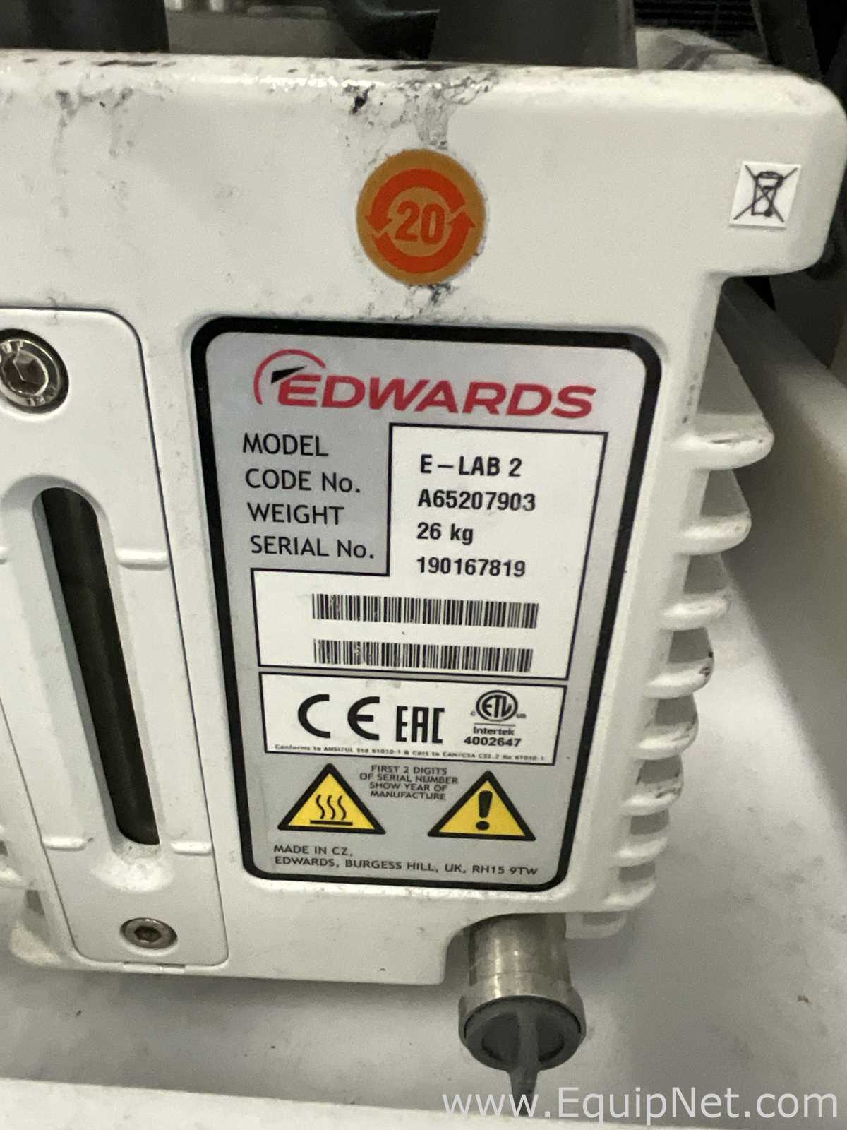 Gallenkamp OVA031.XX1.5 Laboratory Vacuum Oven with Edwards ELab2 Vacuum Pump