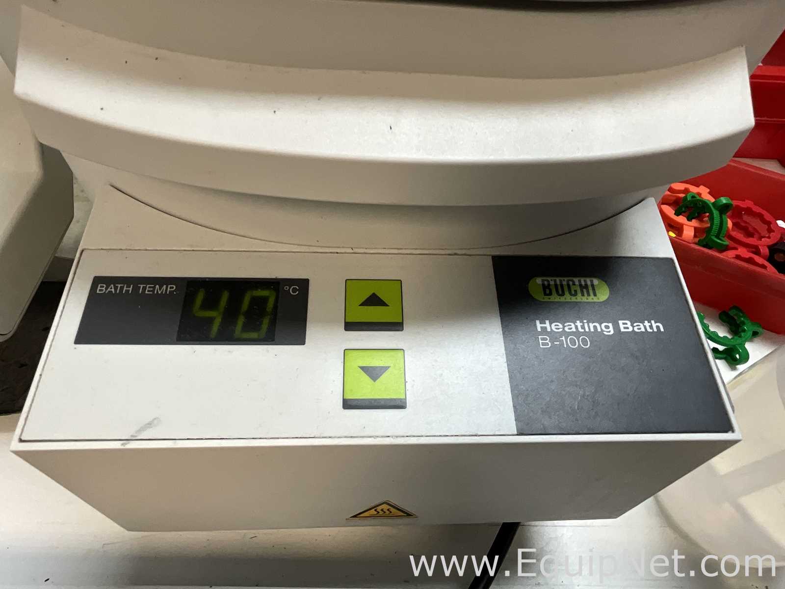 Buchi R-100 Rotary Evaporator with B-100 Heating Bath and V-300 Vacuum Pump