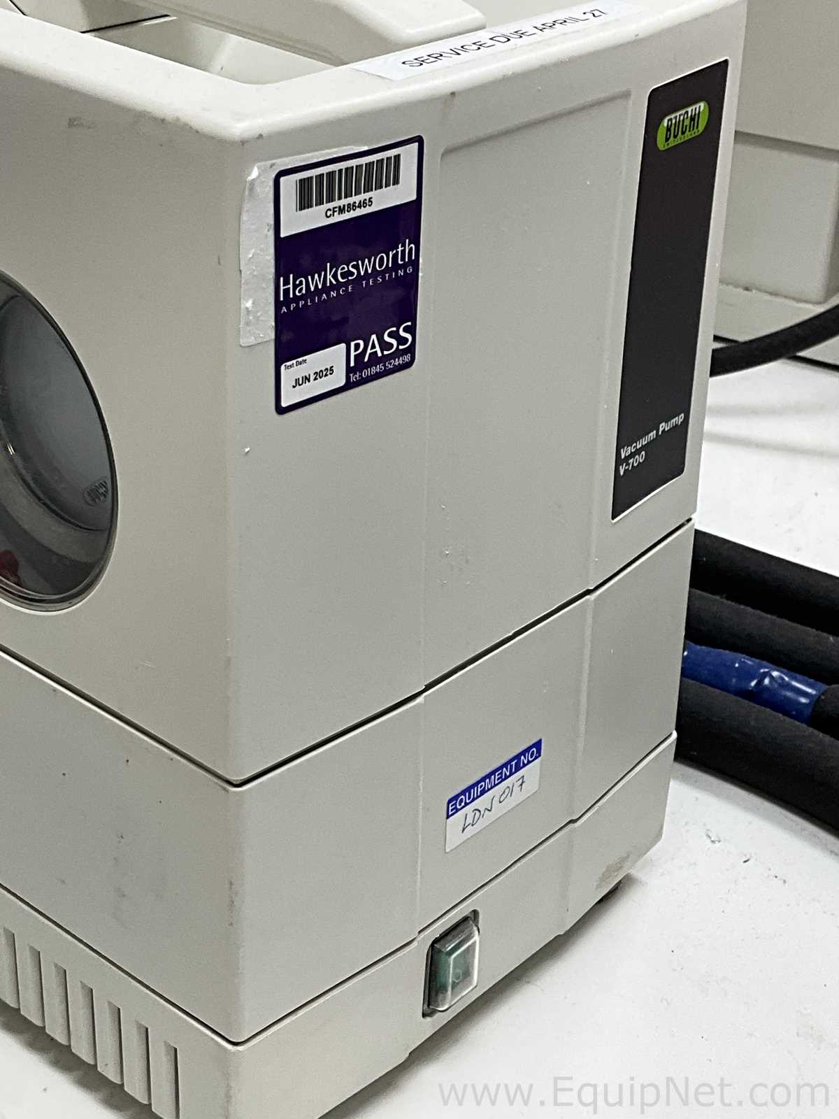 Buchi R-210 Evaporator with B-491 Heating Bath, V-700 Vacuum Pump and F-305 Recirculating Chiller