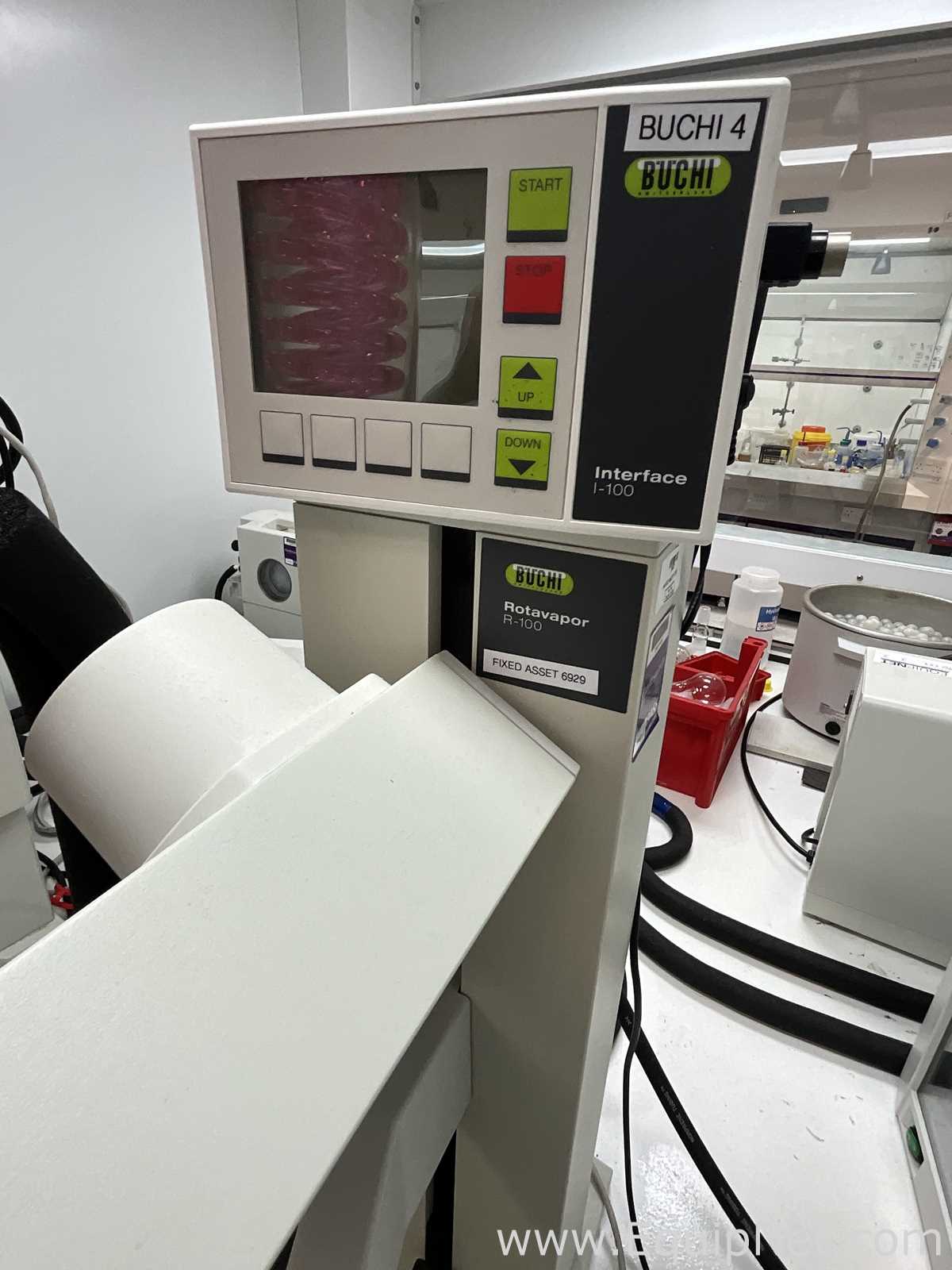 Buchi R-100 Rotary Evaporator with B-100 Heating Bath and V-300 Vacuum Pump