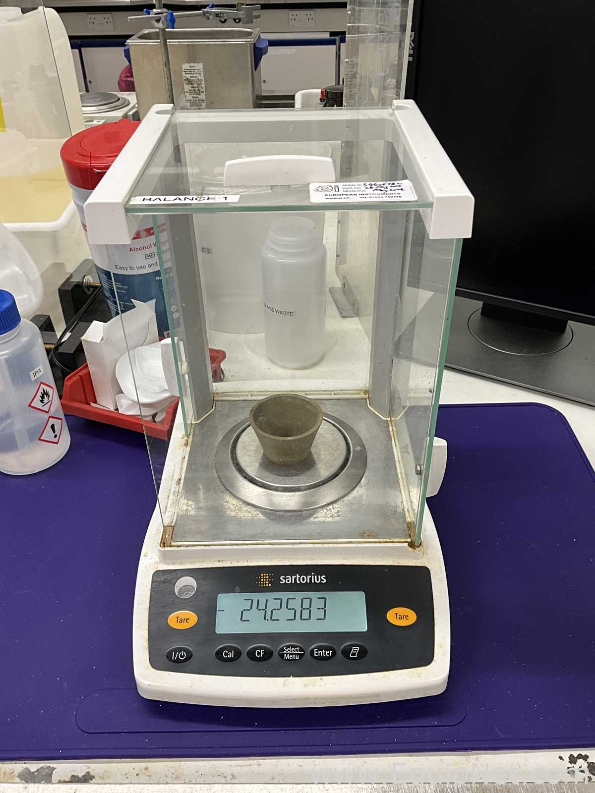 Sartorius ENTRIS224I-1S Analytical Balance with Power Supply