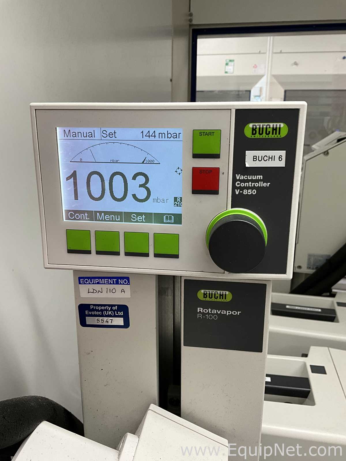 Buchi Labortechnik AG R-100 Evaporator With B-100 Heating Bath V-300 Vacuum Pump and V-850 Interface