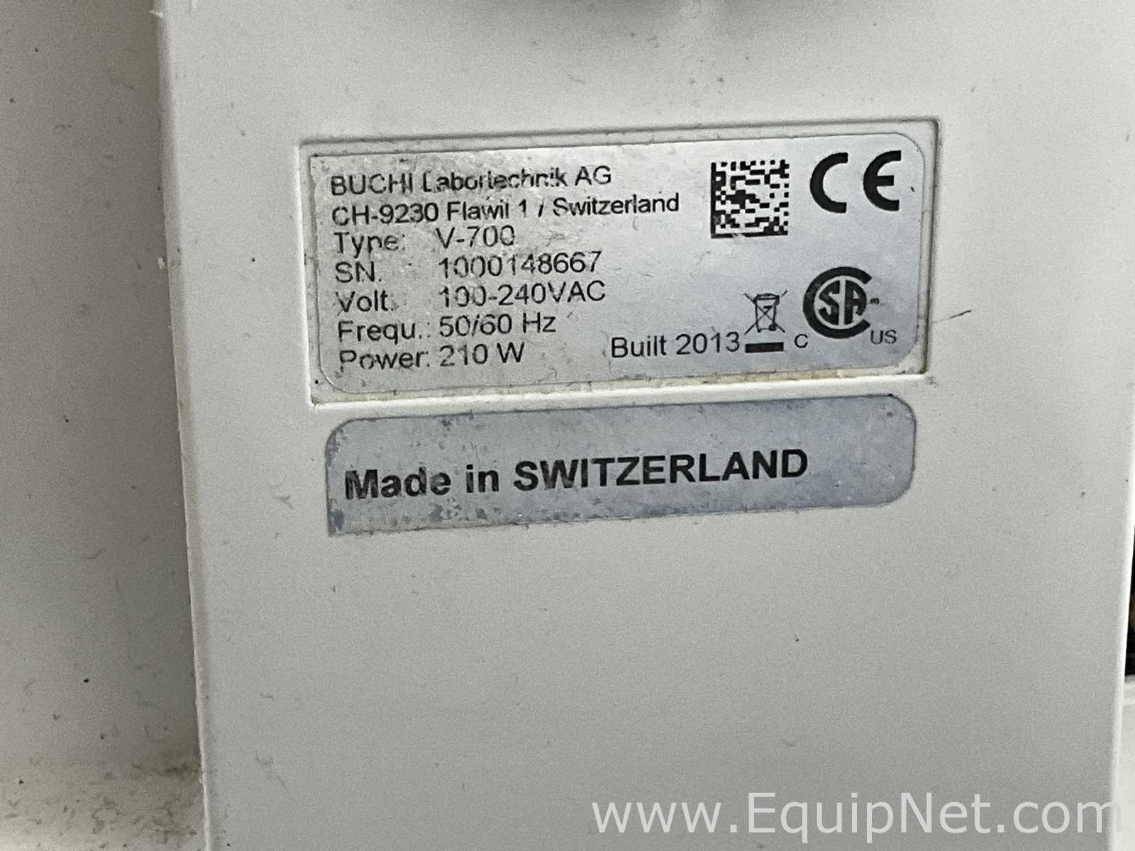 Buchi R-210 Evaporator with B-491 Heating Bath, V-700 Vacuum Pump and F-305 Recirculating Chiller