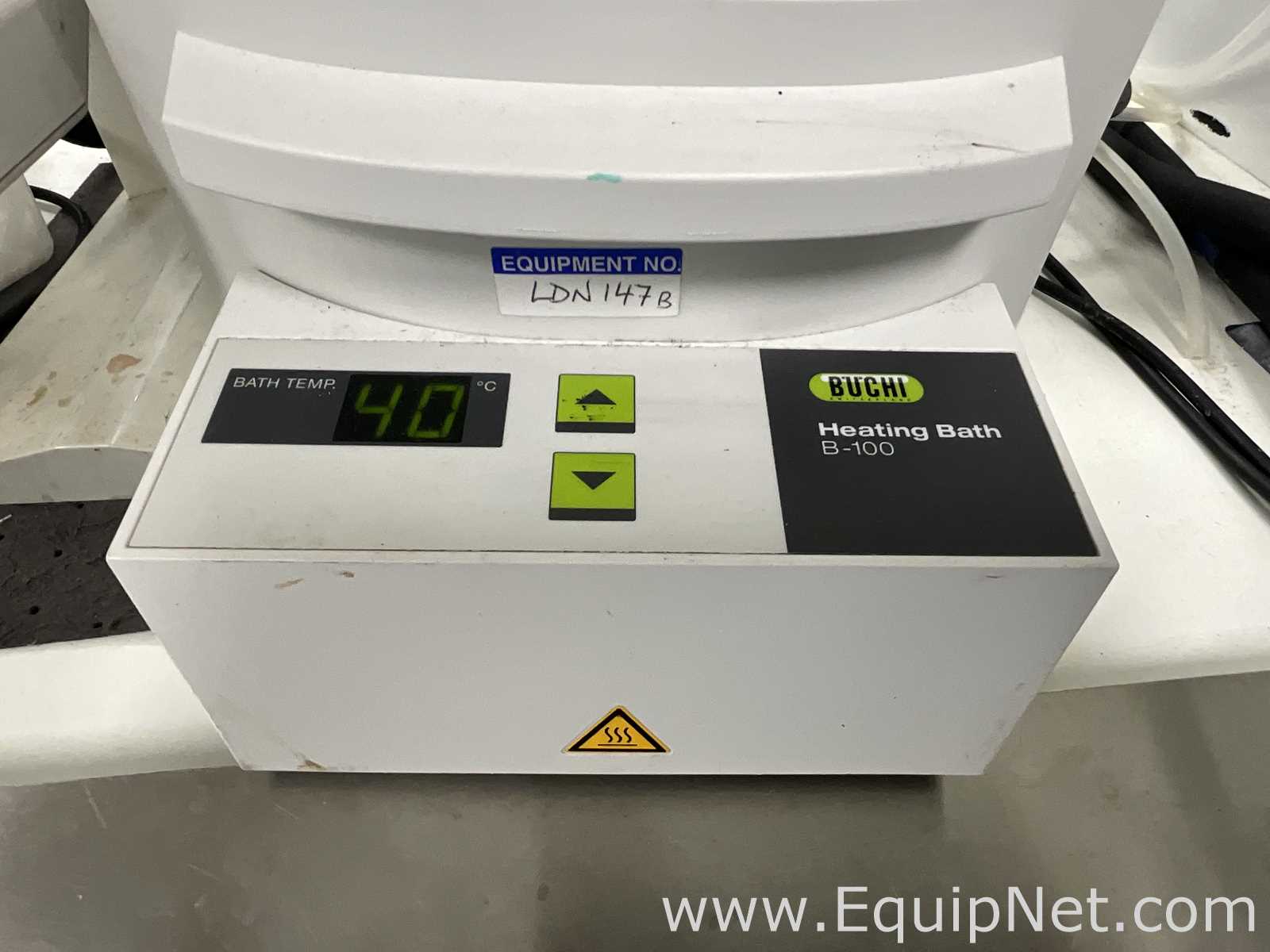 Buchi R-100 Rotary Evaporator with B-100 Heating Bath, V-700 Vacuum Pump and F-314 Recirc Chiller