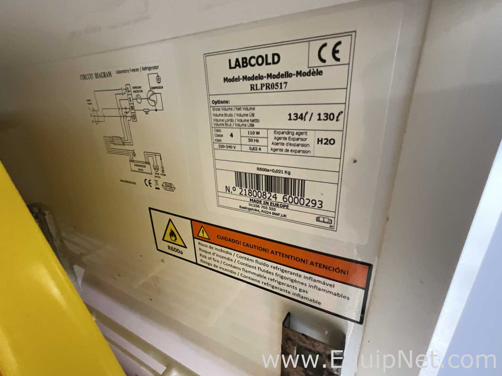 Labcold RLPR0517 Spark Free 130 Litre Under Counter Laboratory Refrigerator