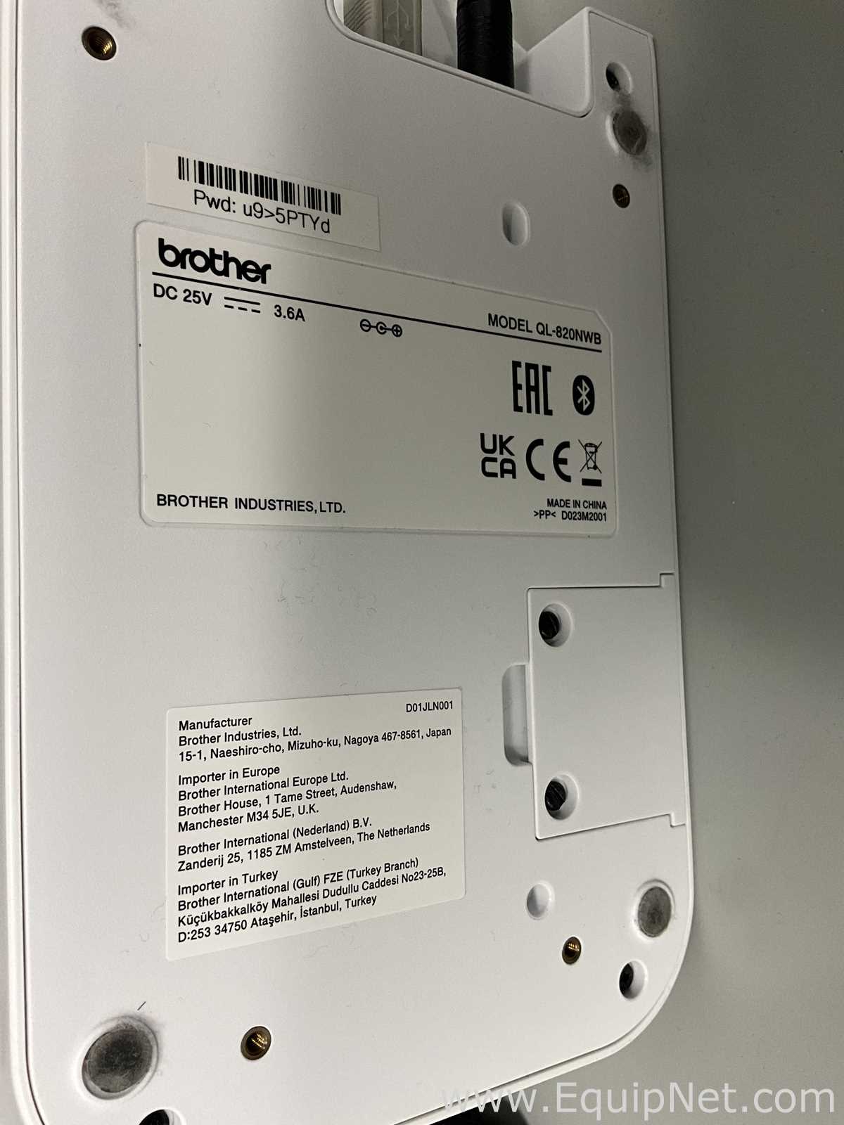 Impressora Brother Industries QL-820NWB
