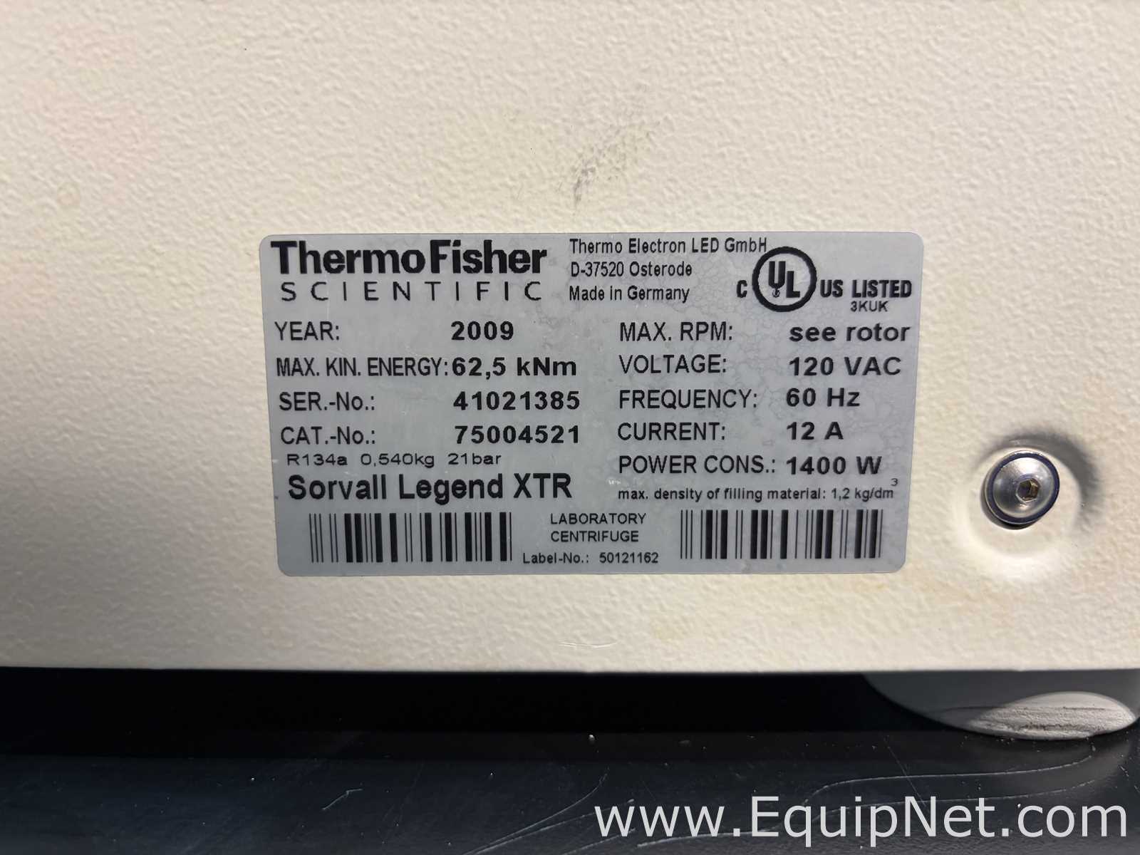 Centrífuga para laboratorio Thermo Scientific Sorvall Legend XTR