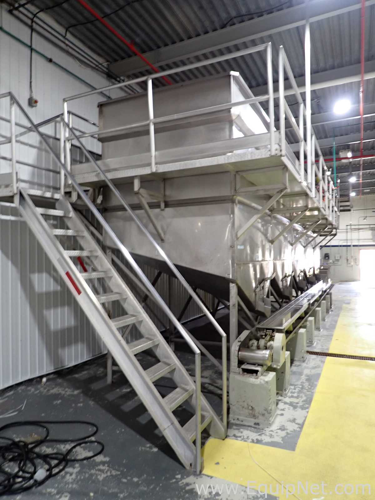 Group of 5 Stainless Steel Square Bins 09-13