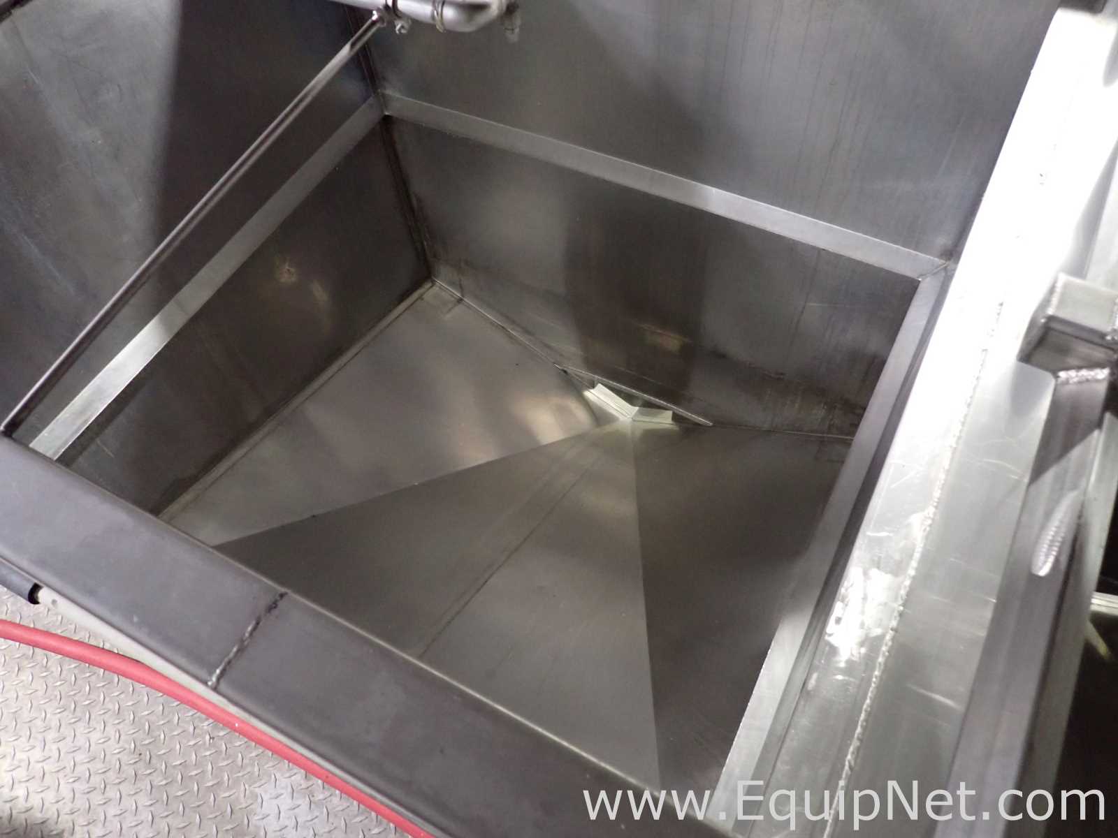 Group of 5 Stainless Steel Square Bins 09-13